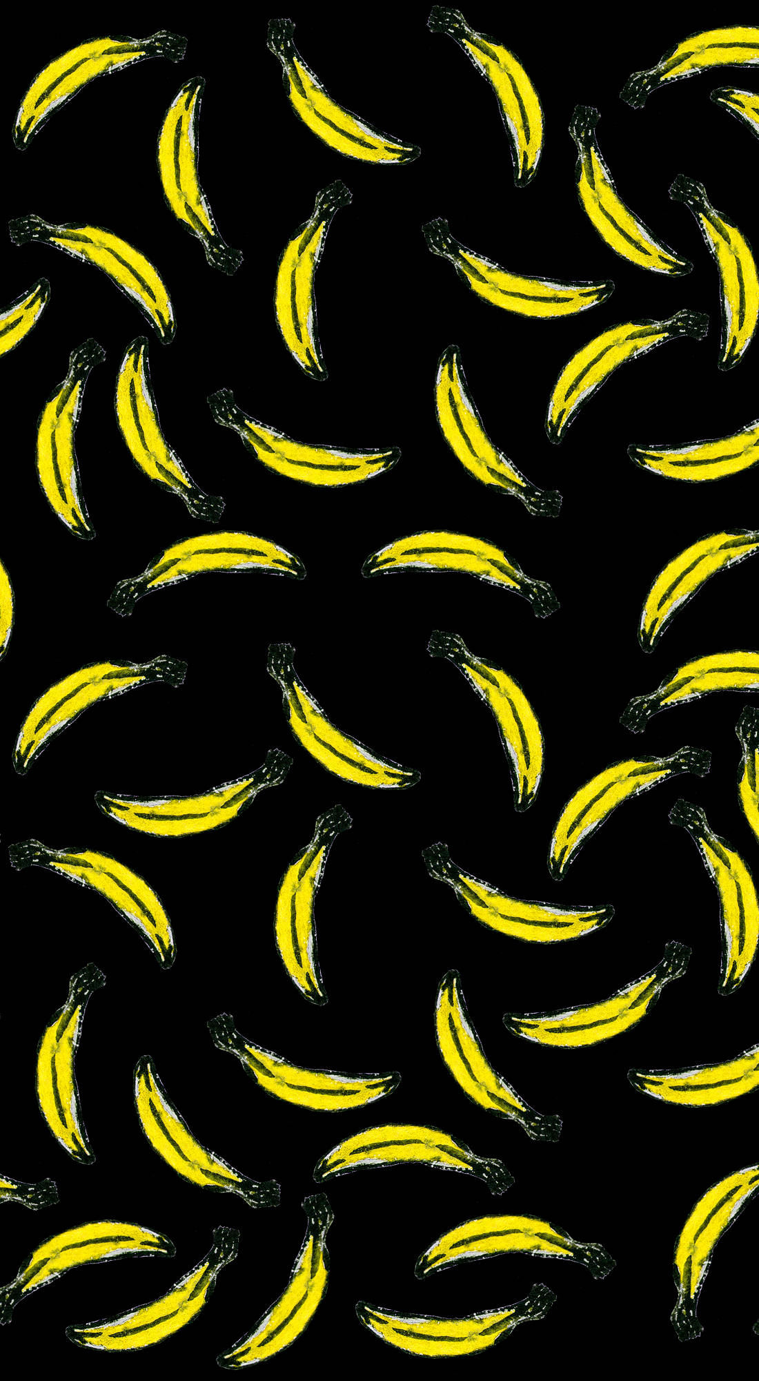 Scattered Banana Pattern Picha ya Ukuta