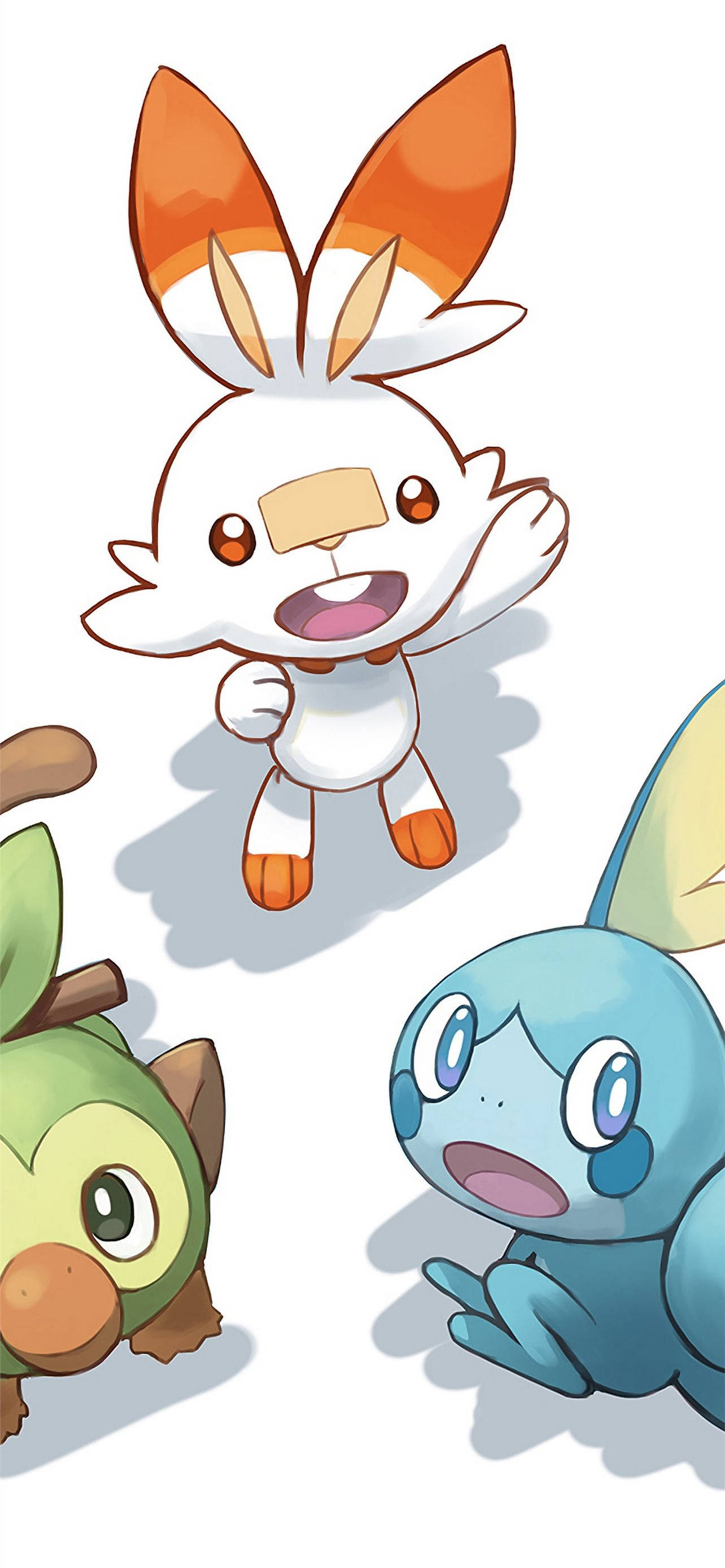 Scorbunny na Wanaoanza Wengine wa Galar Picha ya Ukuta