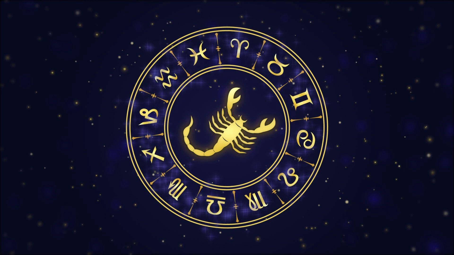 Scorpio na Ishara za Unajimu Picha ya Ukuta