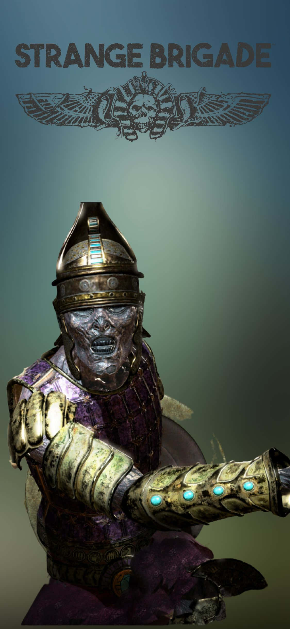 Screaming Armored Zombie iPhone X Strange Brigade Background Picha ya Ukuta