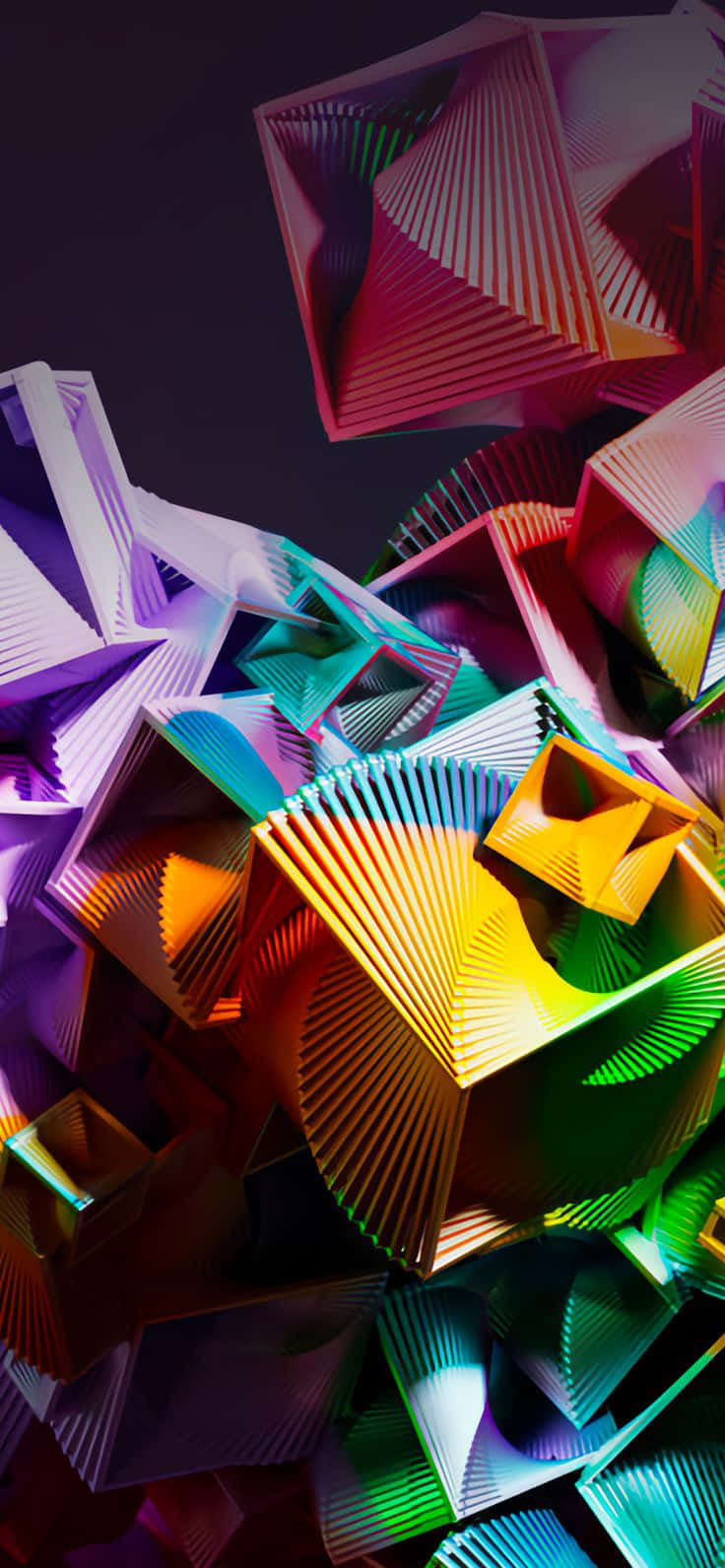 Sculpturi de Hârtie Acordeon Abstracte și Colorate Picha ya Ukuta