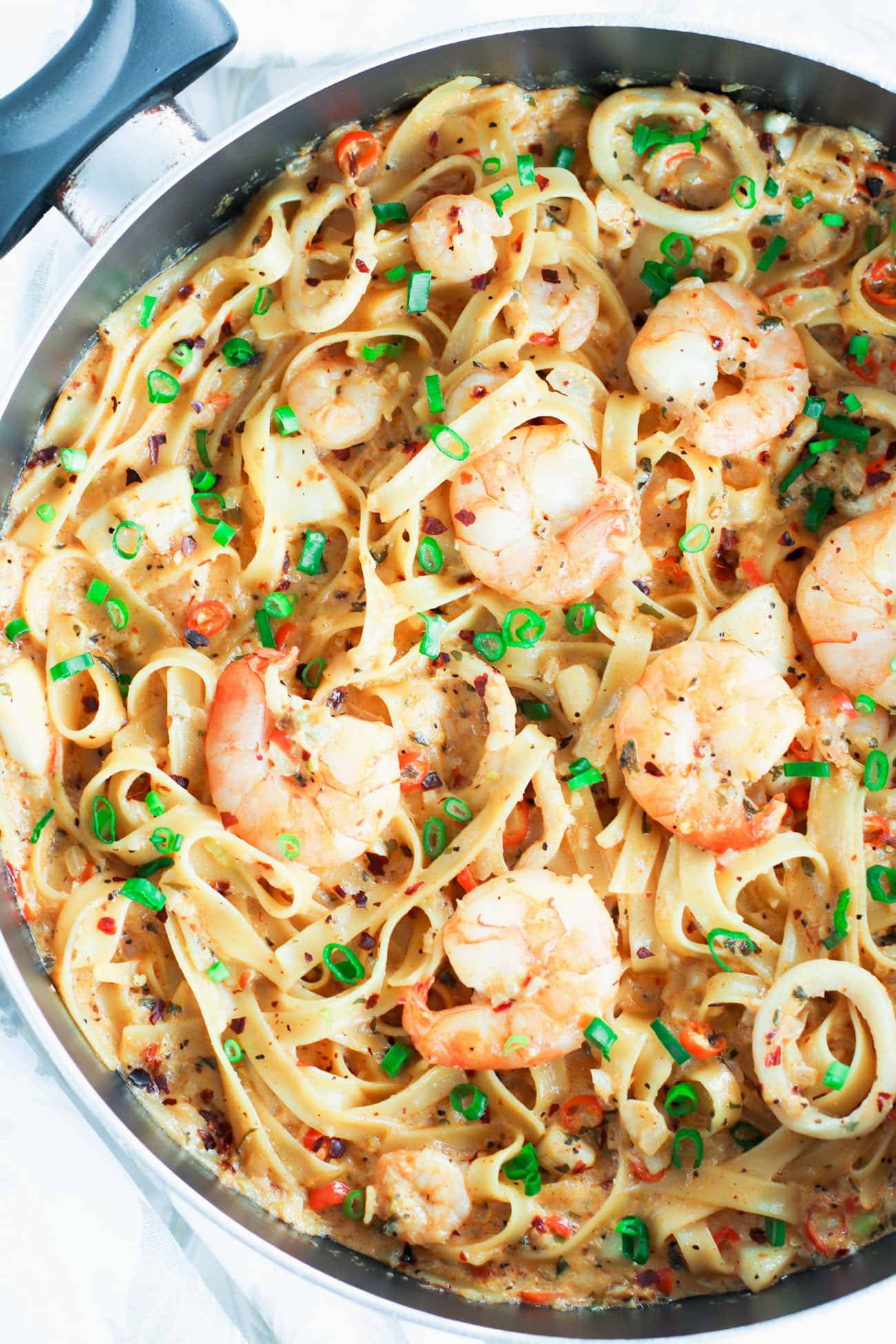 Seafood Shrimp Carbonara Picha ya Ukuta