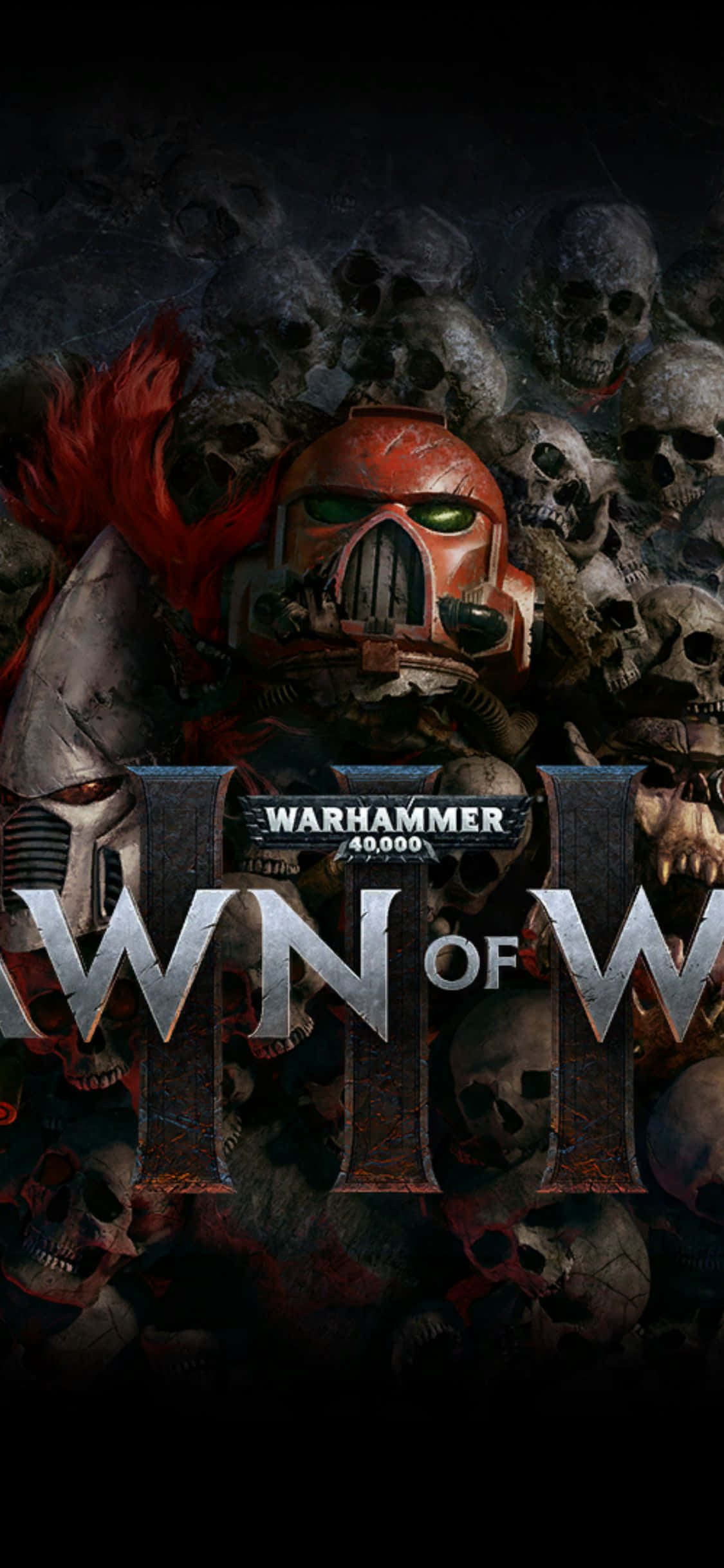"Sehemu kutoka mchezo Dawn of War III kwenye iPhone Xs" Picha ya Ukuta