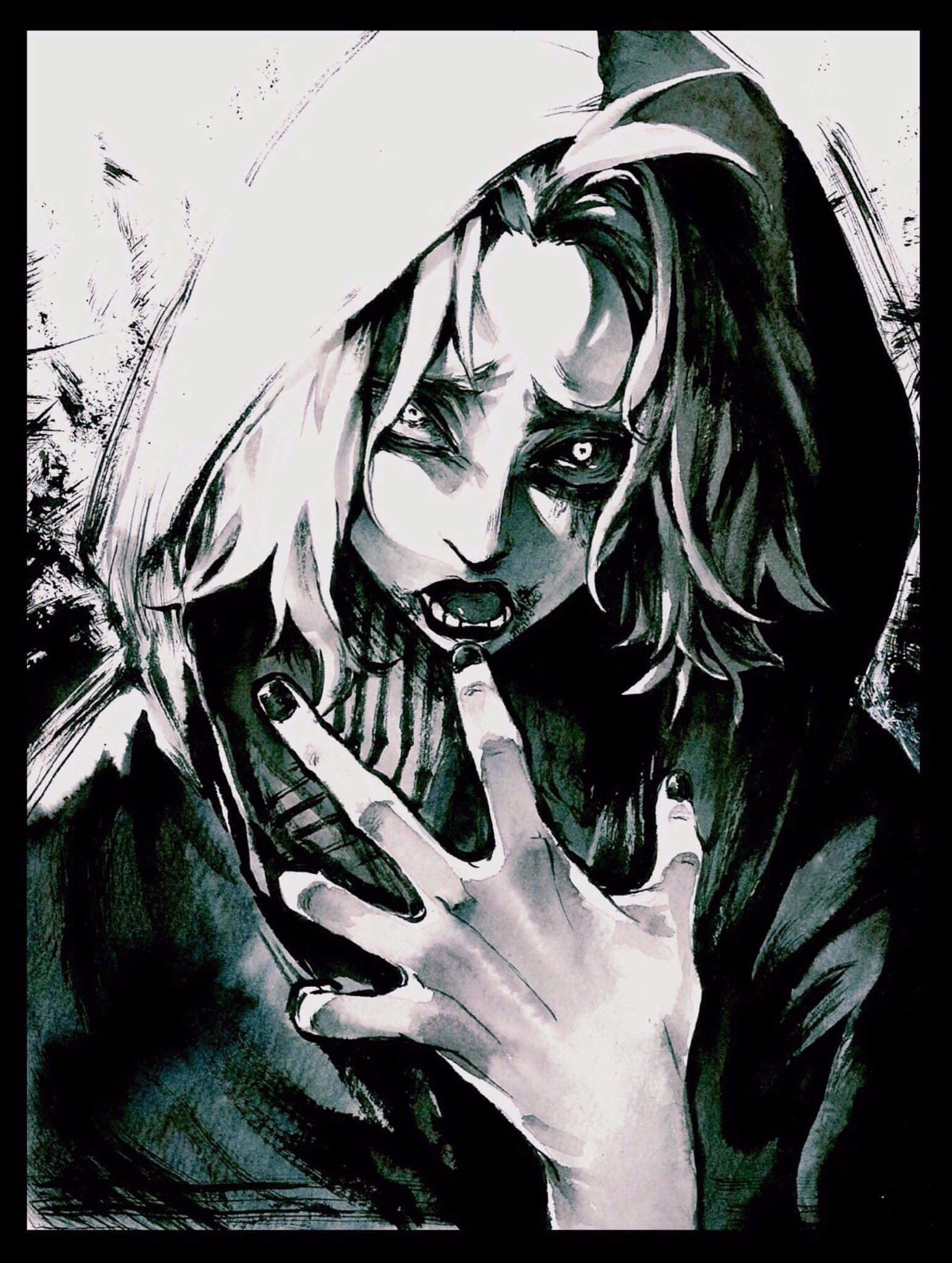 "Seidou Takizawa - Tabia ya Tokyo Ghoul katika Pose ya Hatua" Picha ya Ukuta
