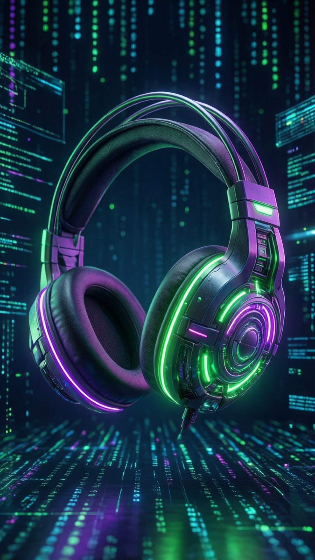 Seti ya Muziki ya Neon ya Mchezo Picha ya Ukuta