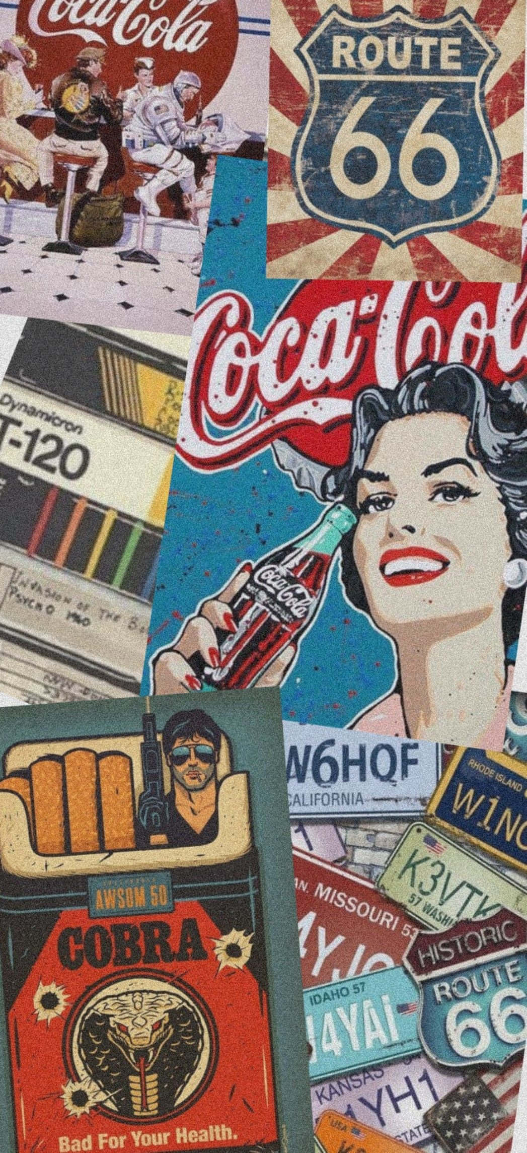 seti ya poster za vintage coca cola Picha ya Ukuta