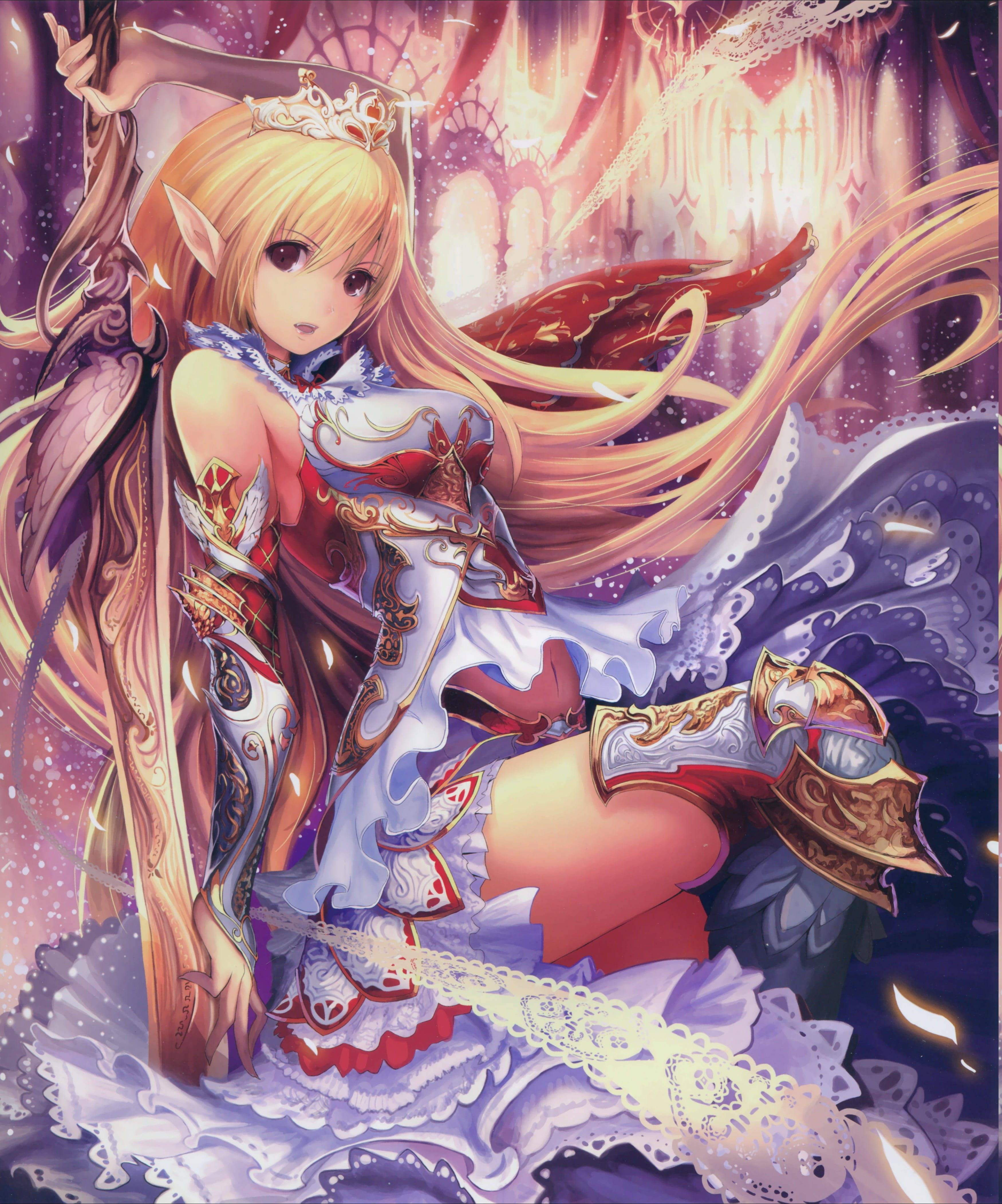 Sexy Anime Fantasy Warrior Picha ya Ukuta