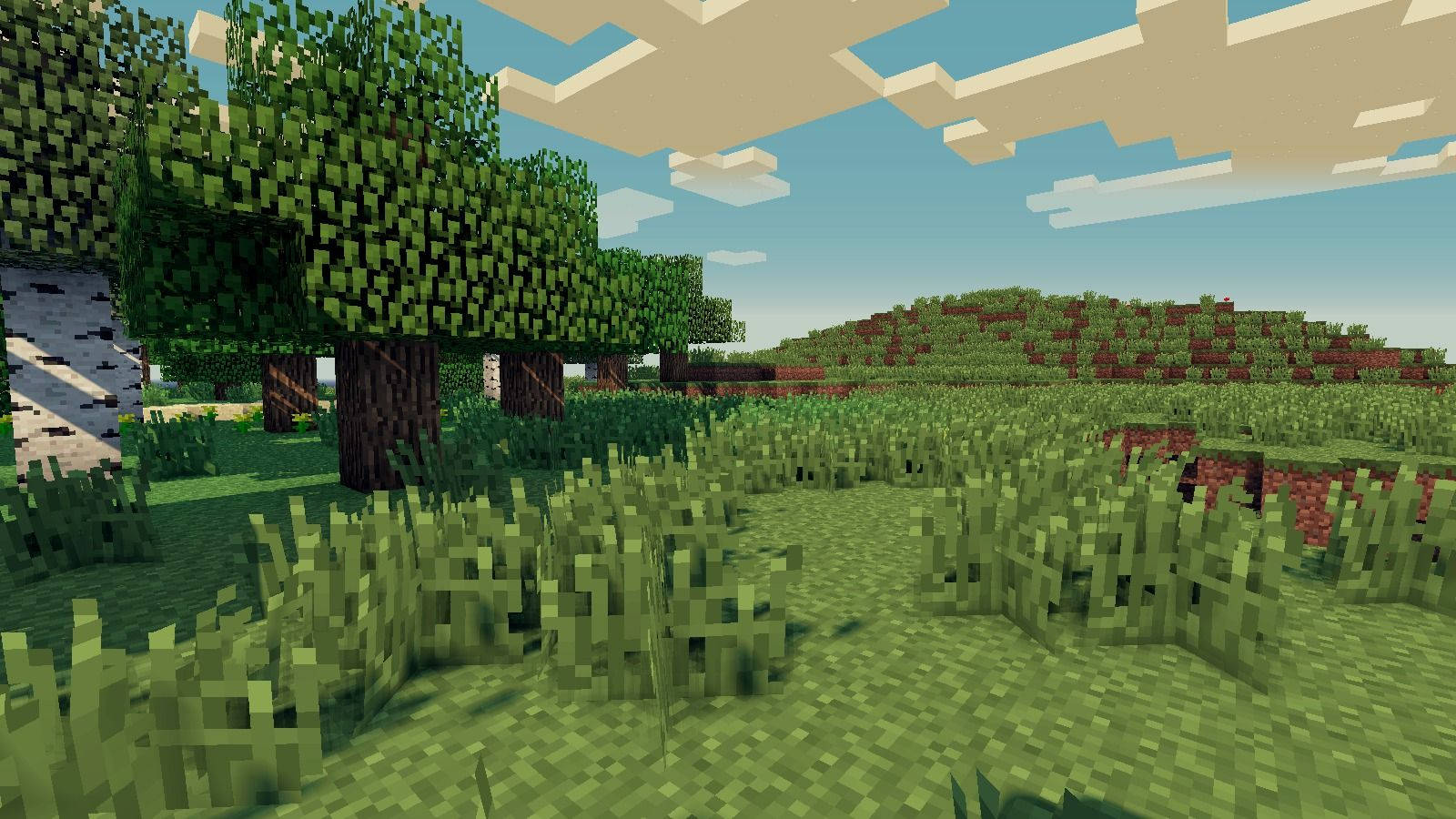 Shamba la Kijani la Minecraft 1280x720 Picha ya Ukuta
