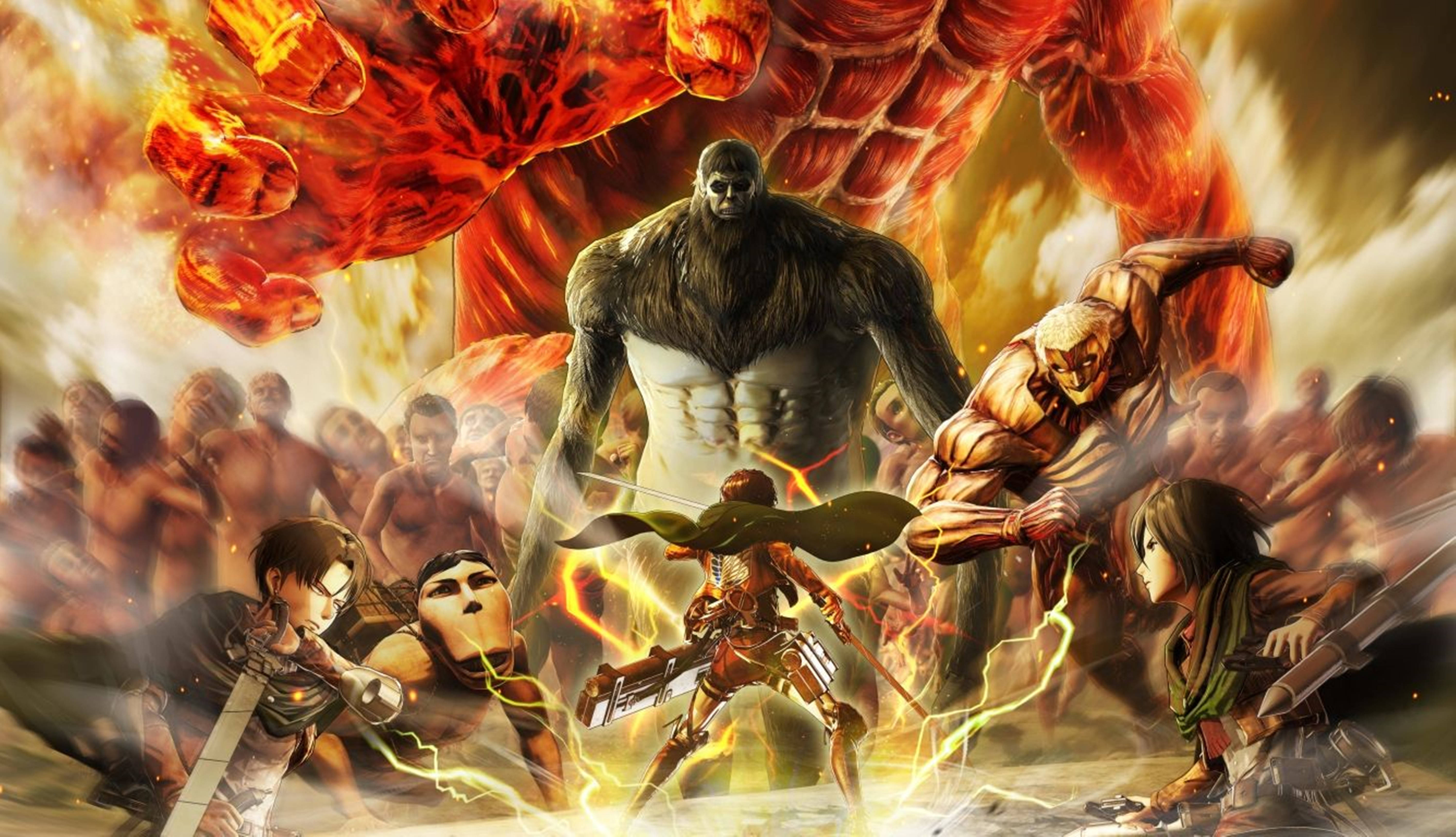 Shambulio la Watu Walao Watu 4K Attack On Titans Picha ya Ukuta