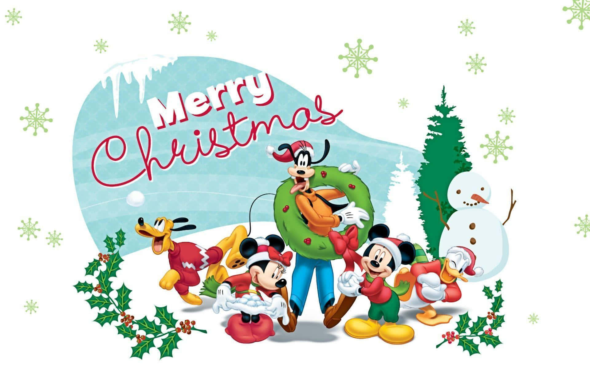 Sherehe Krismasi na Sihiri ya Disney Picha ya Ukuta