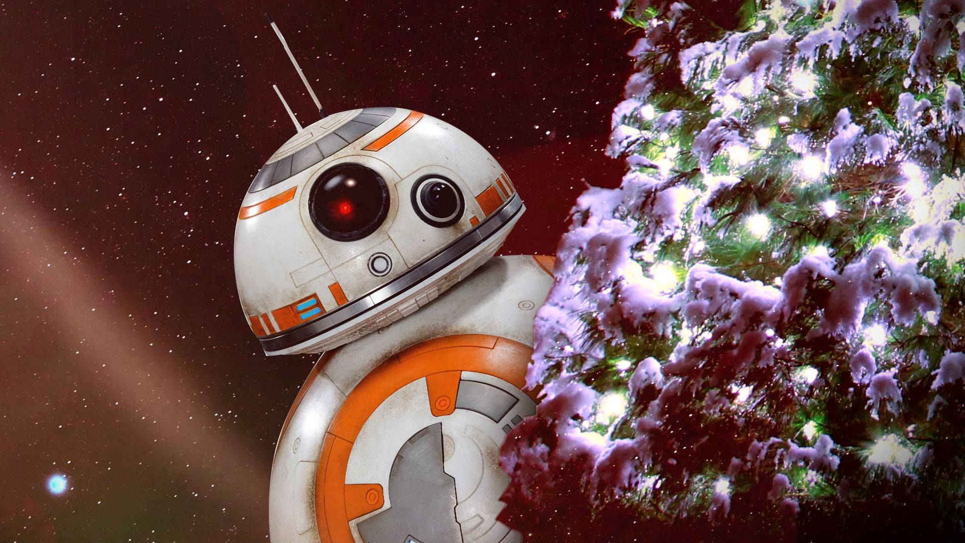 Sherehe Krismasi kama Mwalimu wa Jedi Picha ya Ukuta