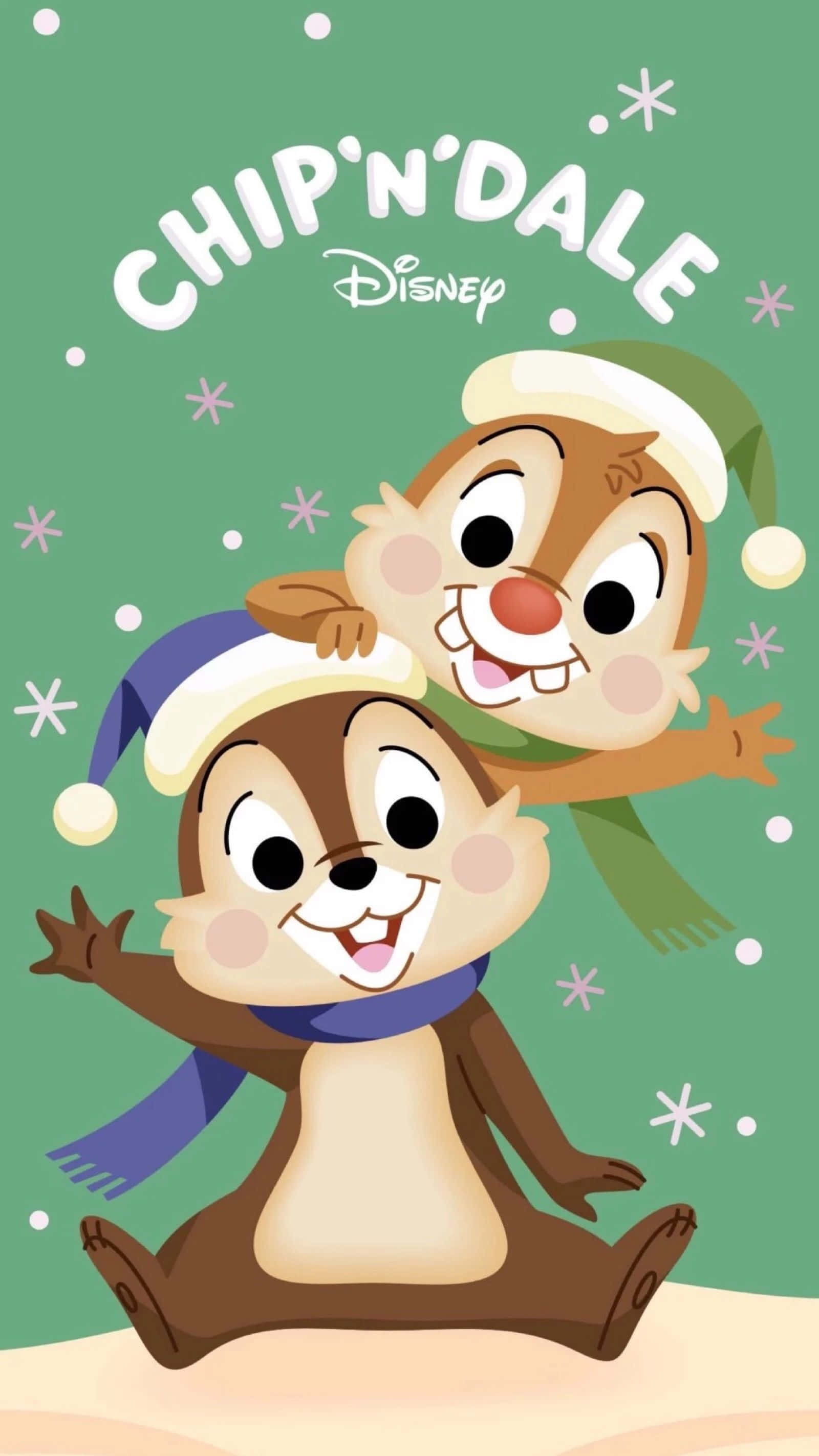 Sherehe Krismasi na Watu wa Disney wenye Kupenda! Picha ya Ukuta