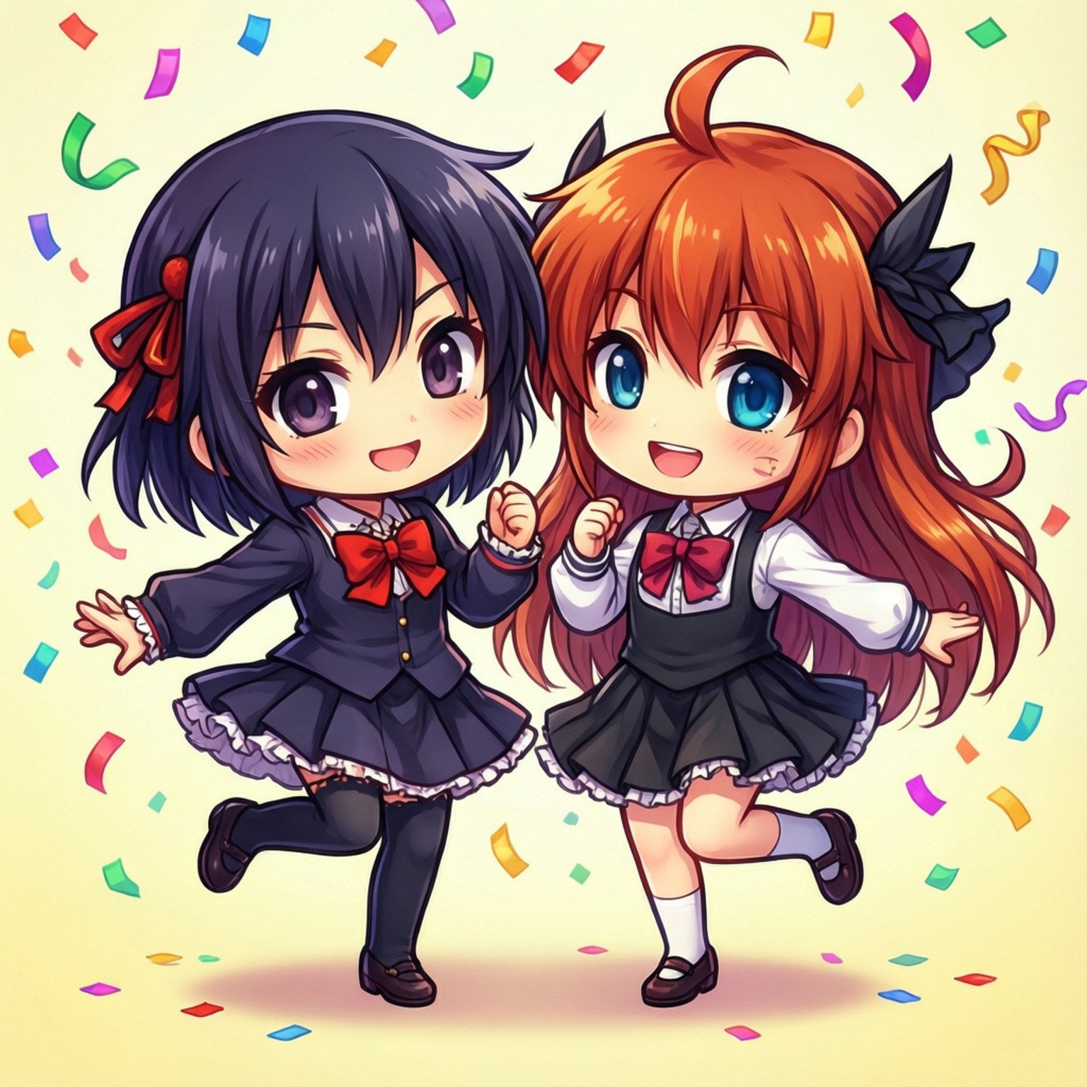 Sherehe ya Chibi Dance Picha ya Ukuta