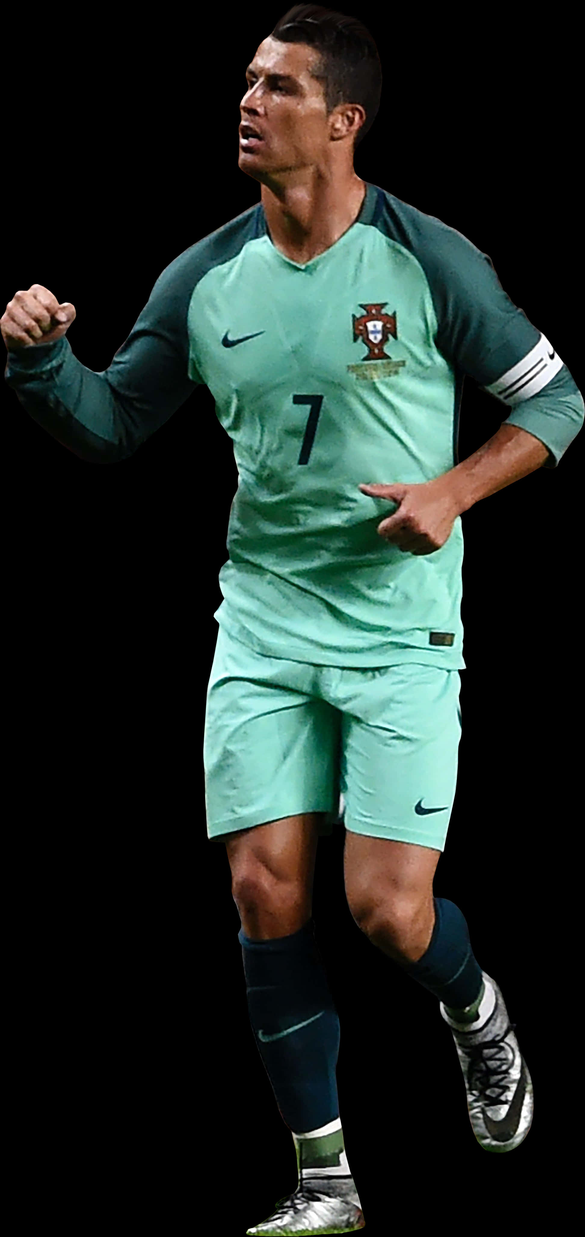 Sherehe ya Cristiano Ronaldo na Kitanda cha Timu ya Ureno Picha ya Ukuta