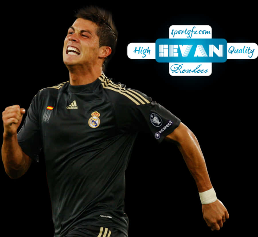 Sherehe ya Cristiano Ronaldo Real Madrid Picha ya Ukuta