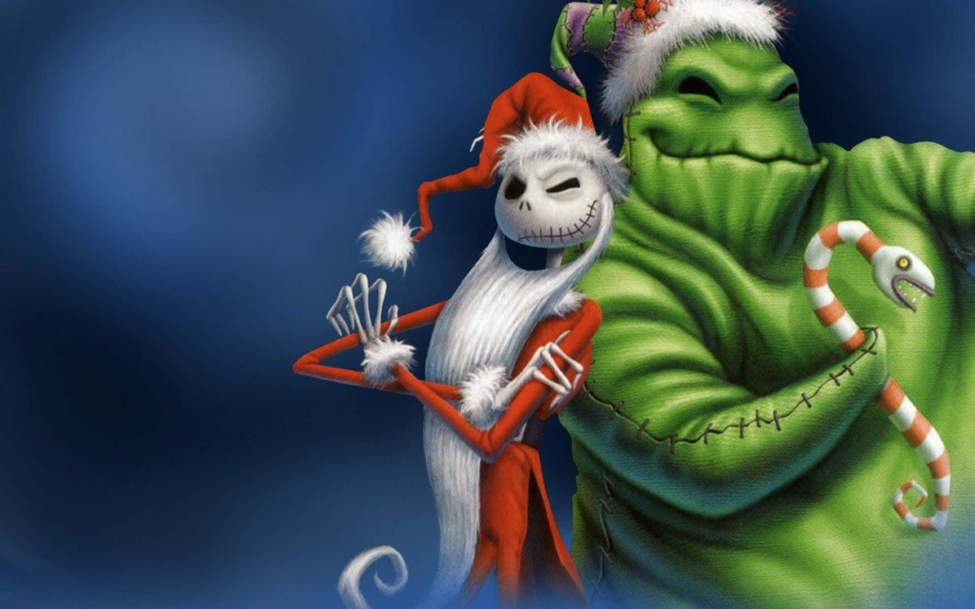 Sherehe ya Krismasi ya Kicheko na Santa na Reindeer Picha ya Ukuta
