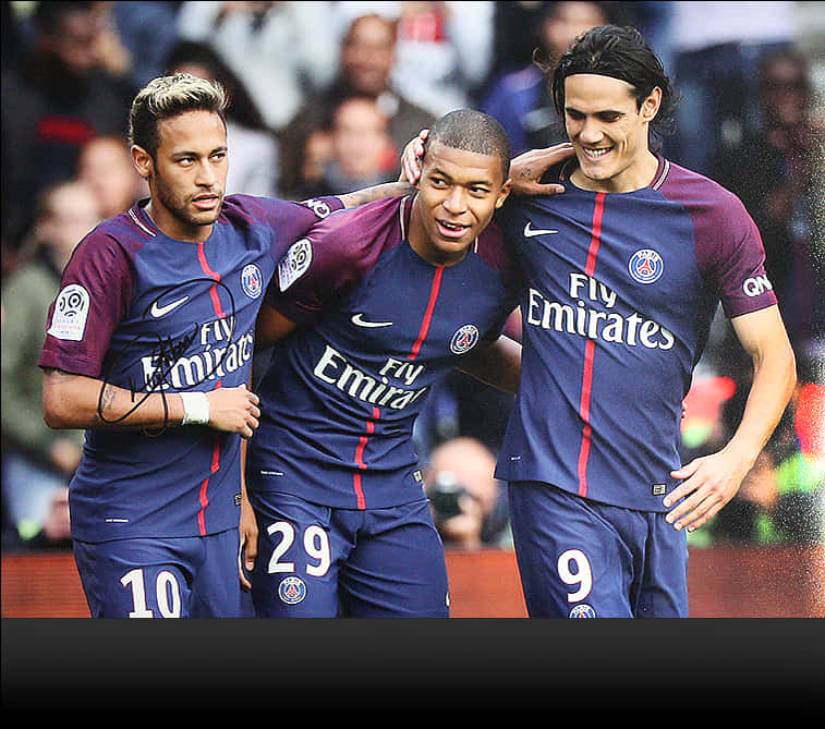 Sherehe ya Neymar Mbappe Cavani P S G Picha ya Ukuta