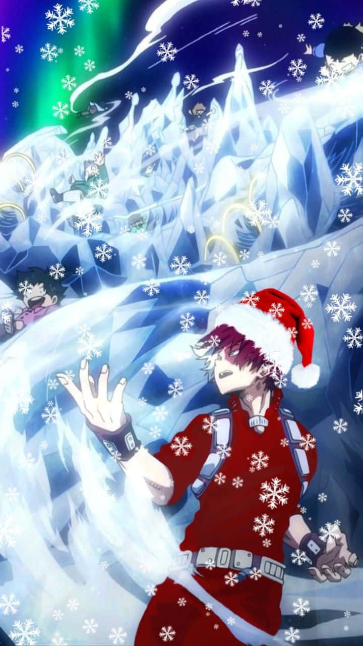 Sherehe za Krismasi na mwoneko - kwa mwoneko wa anime! Picha ya Ukuta