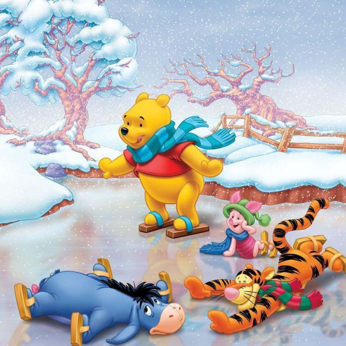 Sherehekea Furaha ya Krismasi na Disney Picha ya Ukuta