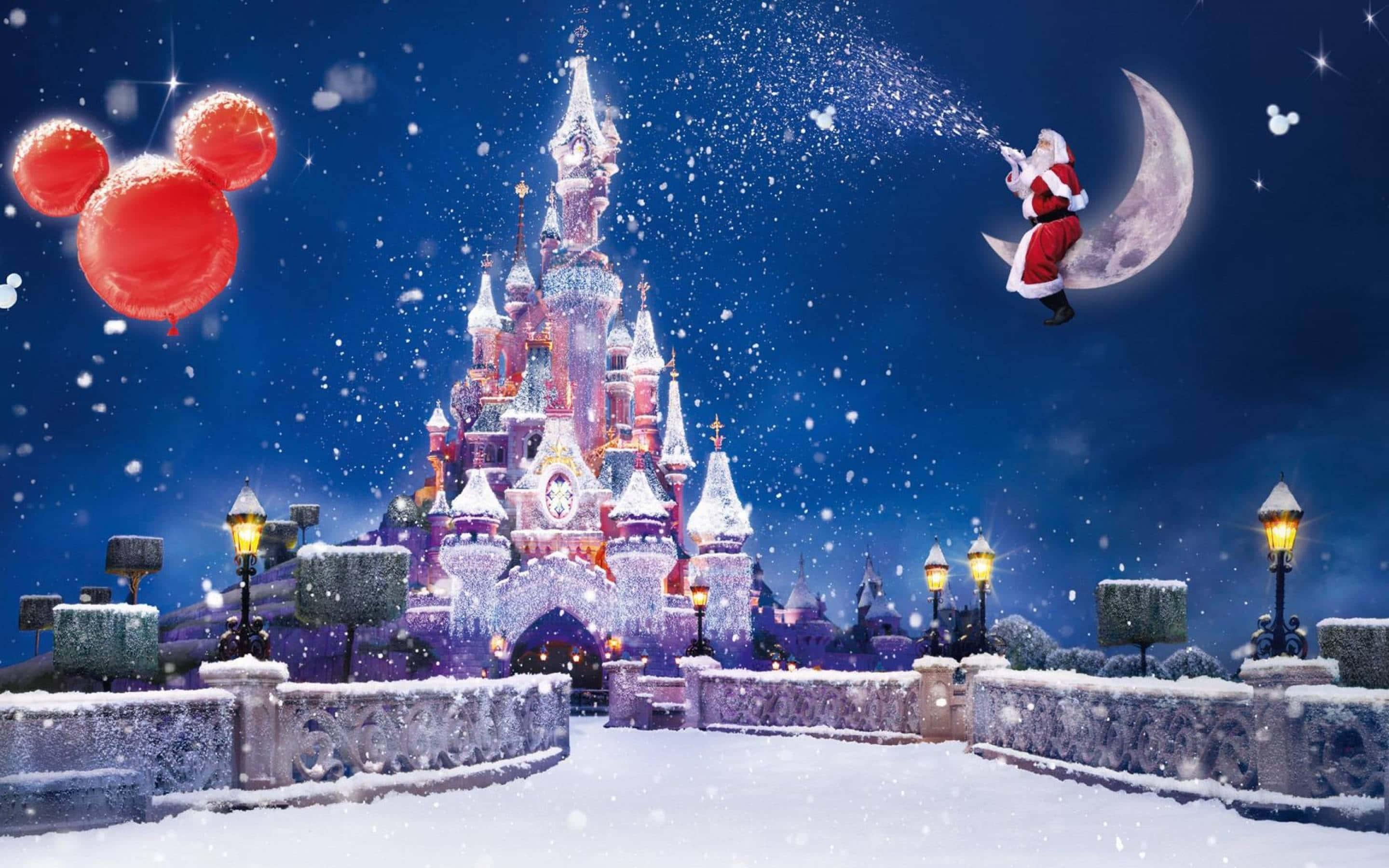 Sherehekea Sikukuu na Ulimwengu Mzuri wa Disney Picha ya Ukuta