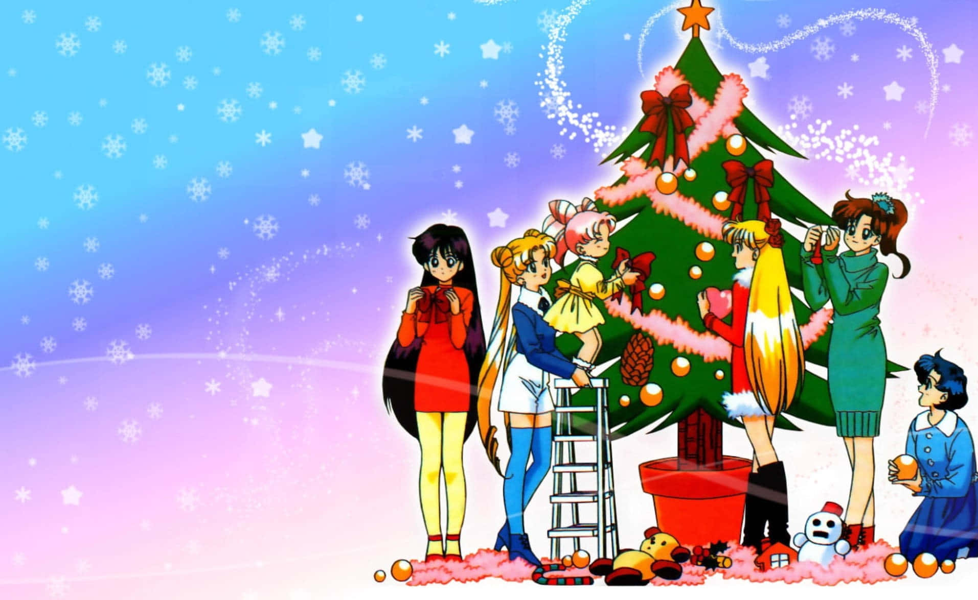 Shereheki Krismasi na Anime maalum ya Krismasi! Picha ya Ukuta