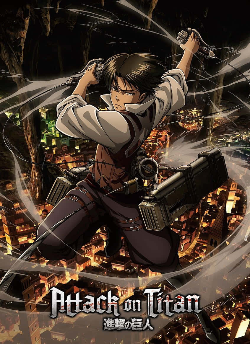 Shingeki no Kyojin Anime Levi Ackerman Picha ya Ukuta