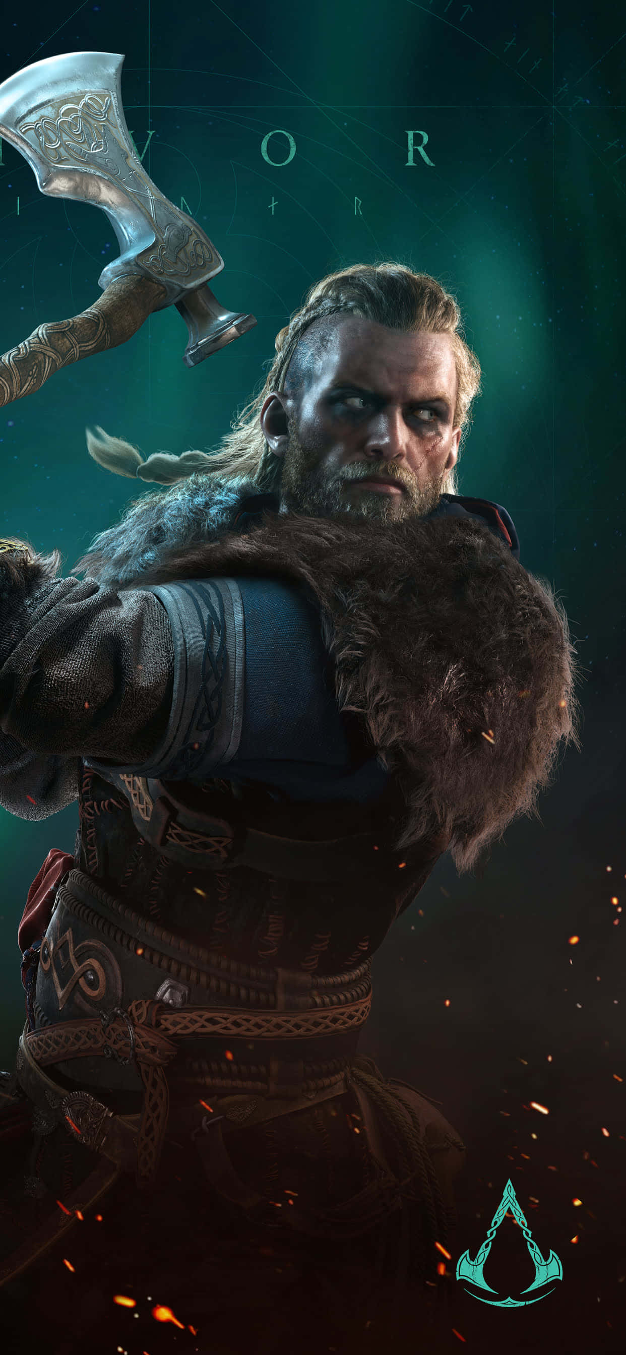 Shoka la Eivor kwa iPhone Xs Max Assassin's Creed Valhalla Picha ya Ukuta