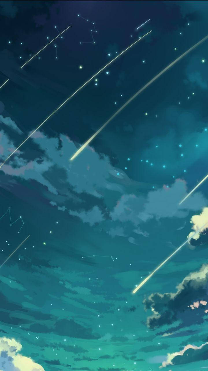 Shooting Stars na Constellations iPhone SE Picha ya Ukuta