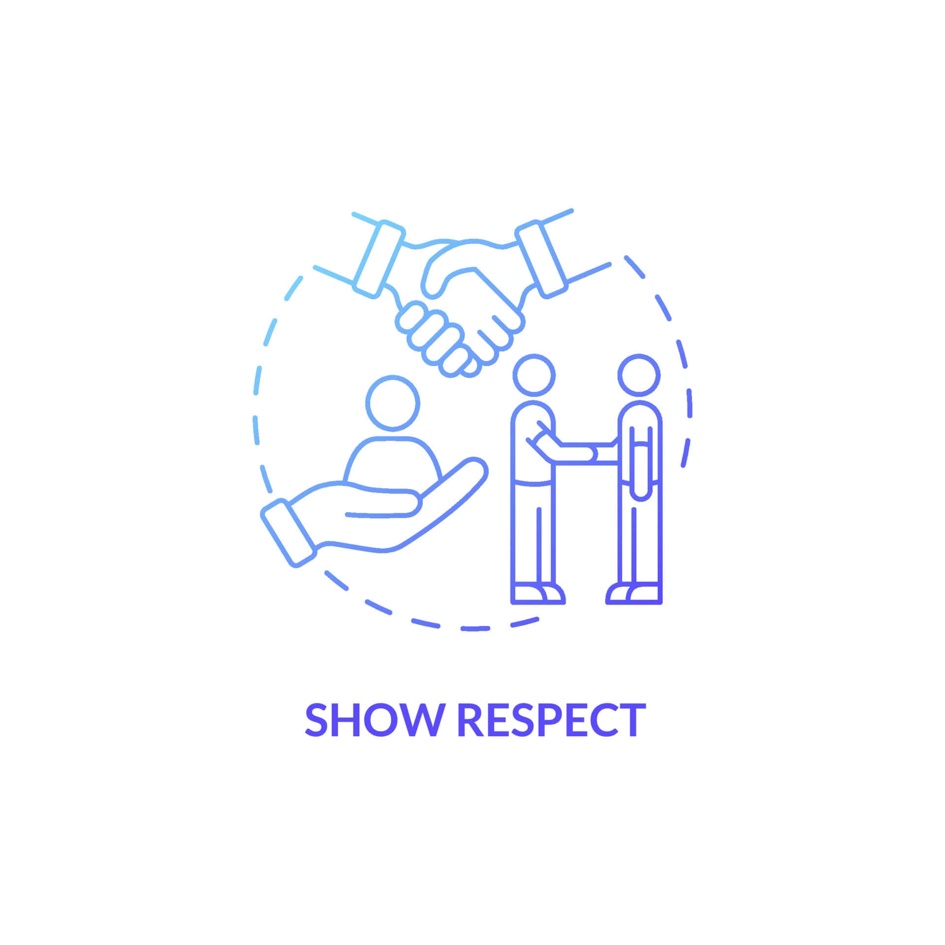 show respect line icon Picha ya Ukuta