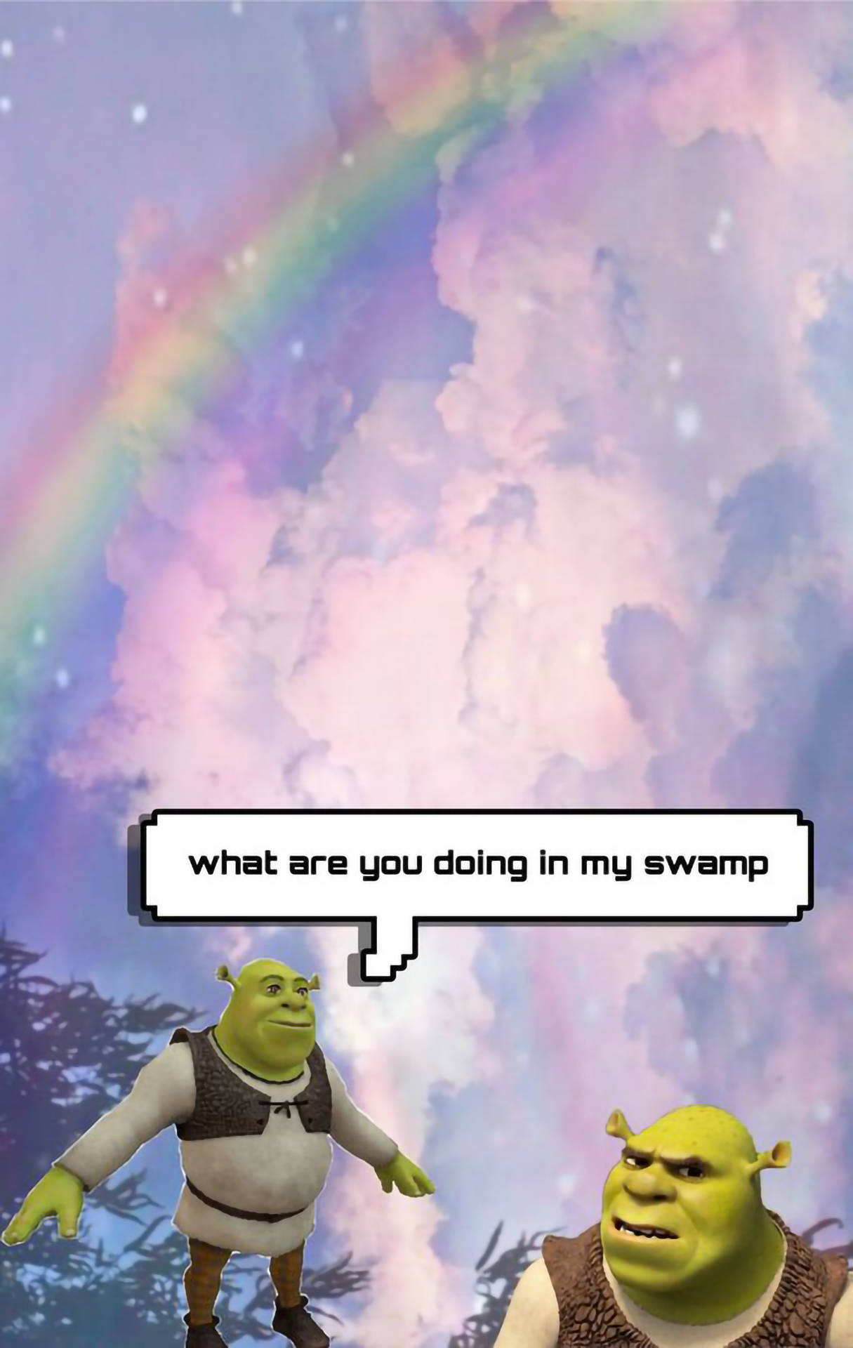 Shrek Swamp ya Kichekesho na Urembo Picha ya Ukuta