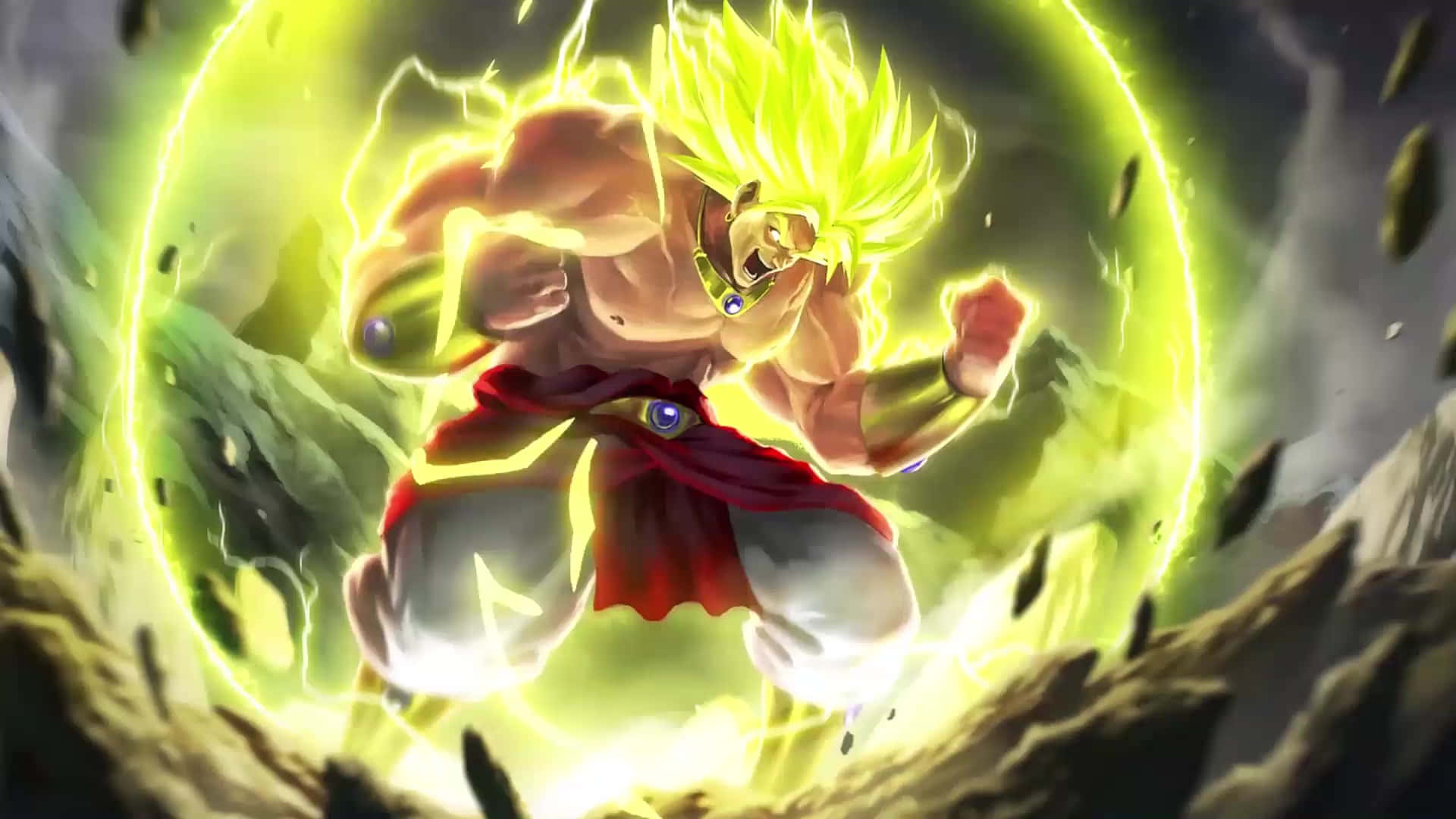 Shuhudia pambano kuu kati ya Super Saiyan Broly na Goku katika Dragon Ball Super: Broly! Picha ya Ukuta