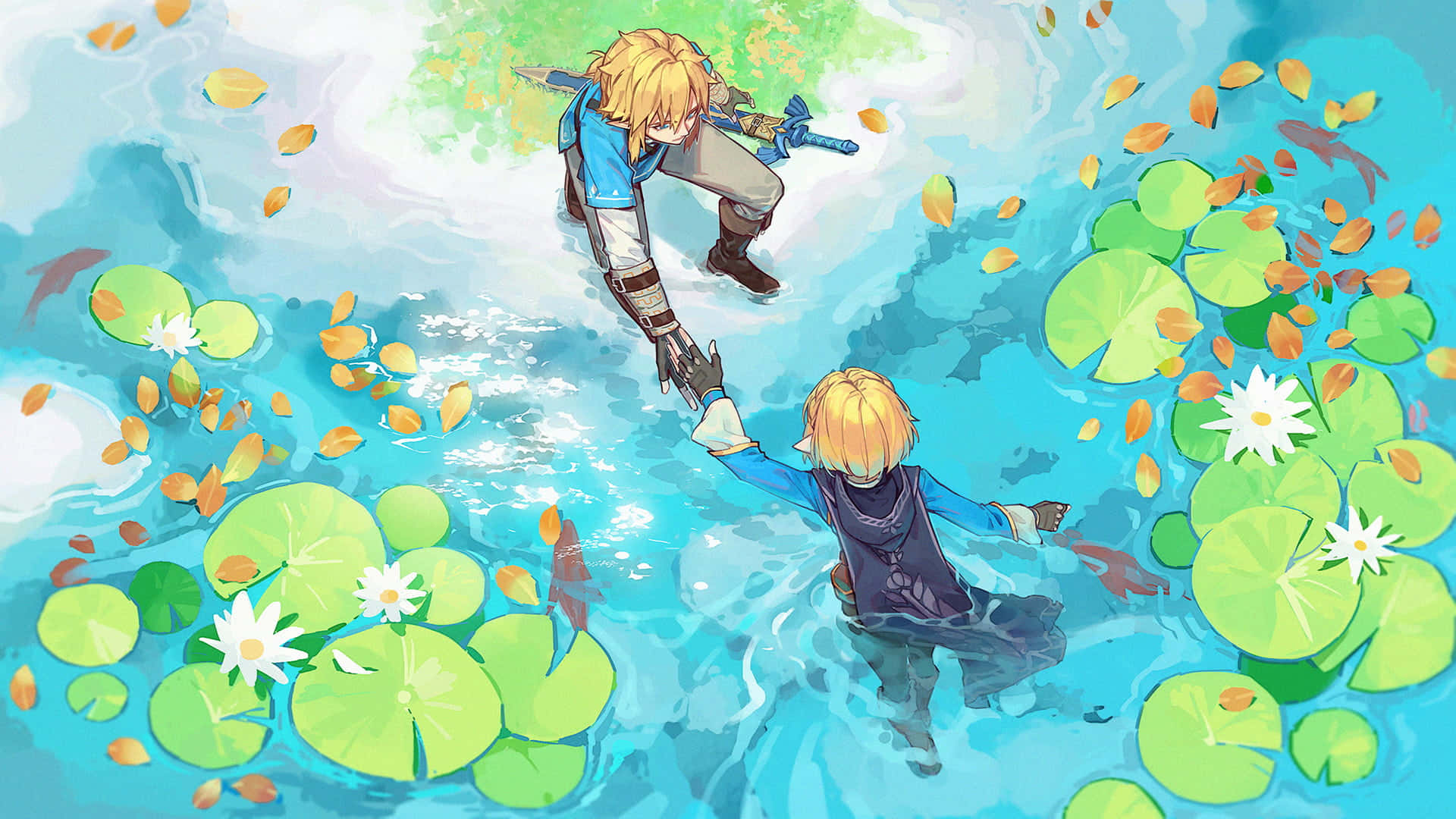 Shujaa wa Pepo, Link, Katika Safari Zake katika The Legend of Zelda. Picha ya Ukuta