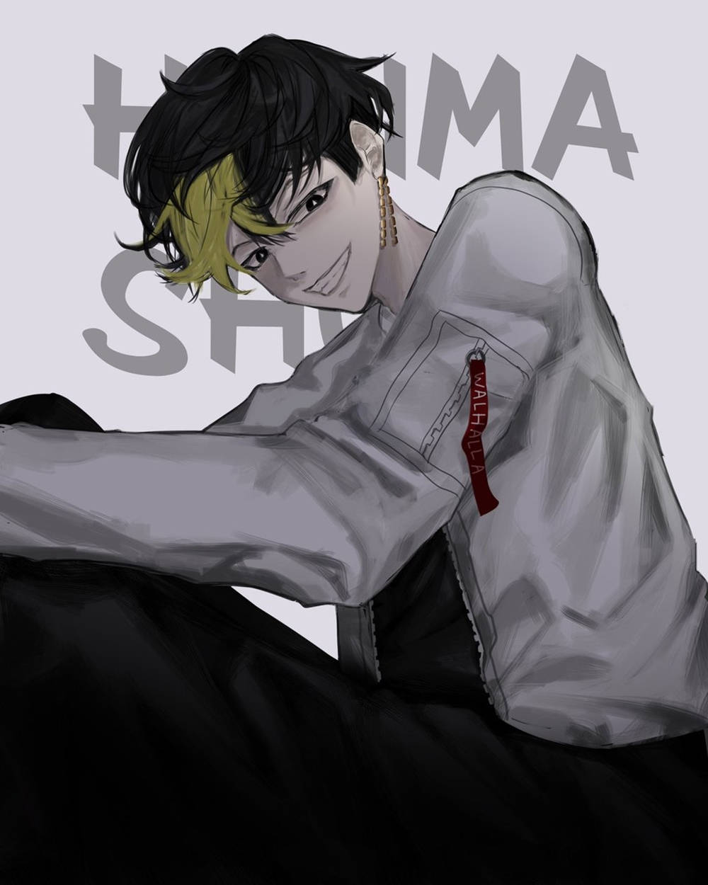 Shuji Hanma Msimamo Mkali Picha ya Anime Picha ya Ukuta