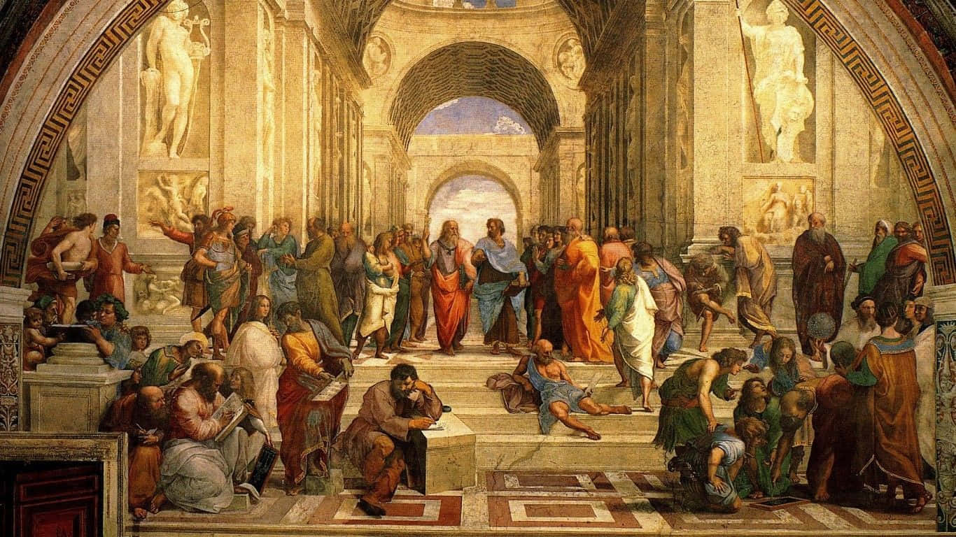Shule ya Athene yenye Mandhari ya Renaissance Picha ya Ukuta