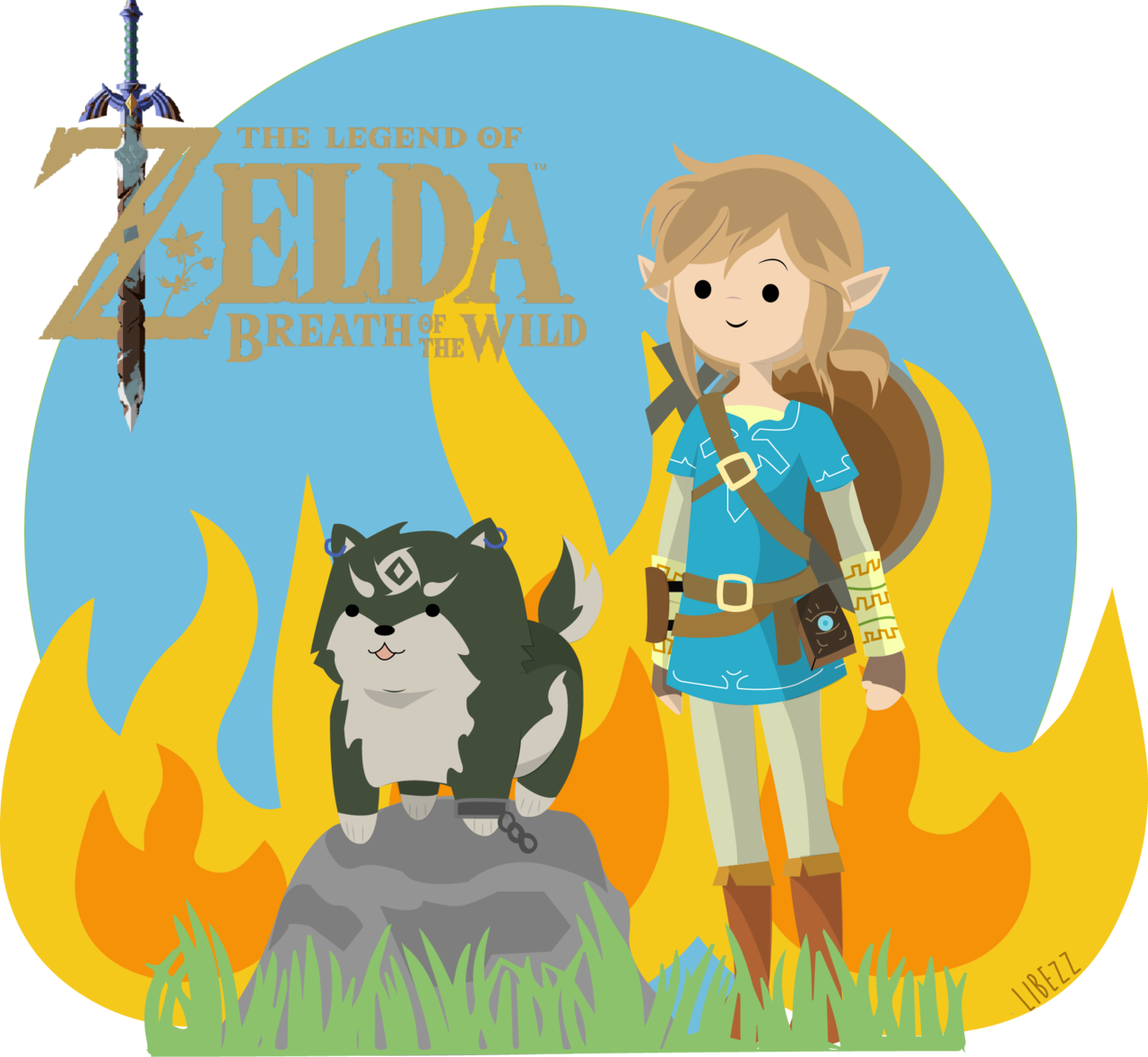 Siku 19 Zimebaki Hadi Legend Of Zelda - Botw Link Akiwa na Wolf Link, Pakua Picha ya HD PNG Picha ya Ukuta