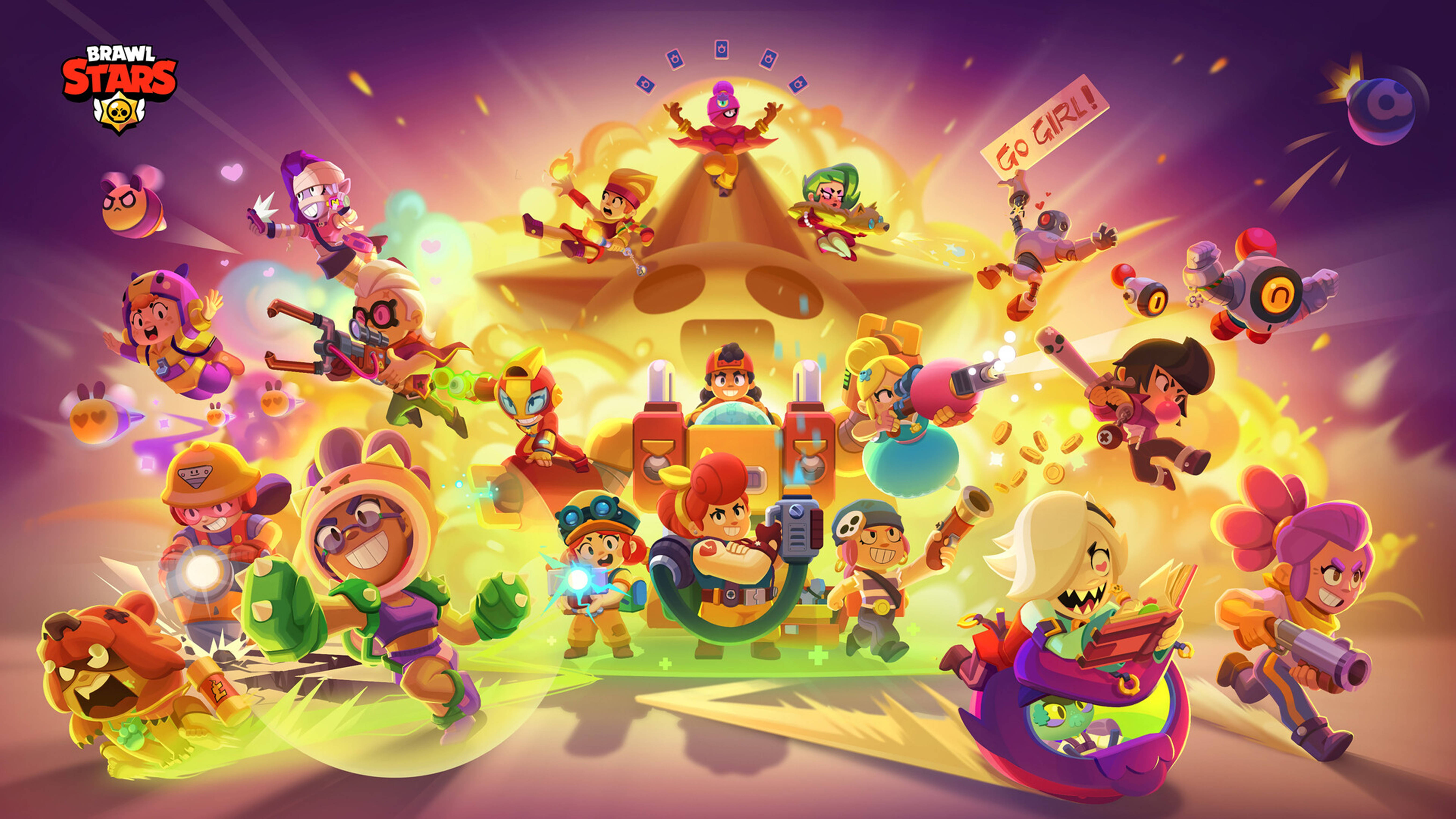 Siku ya Wanawake Montage Brawl Stars 4K Picha ya Ukuta