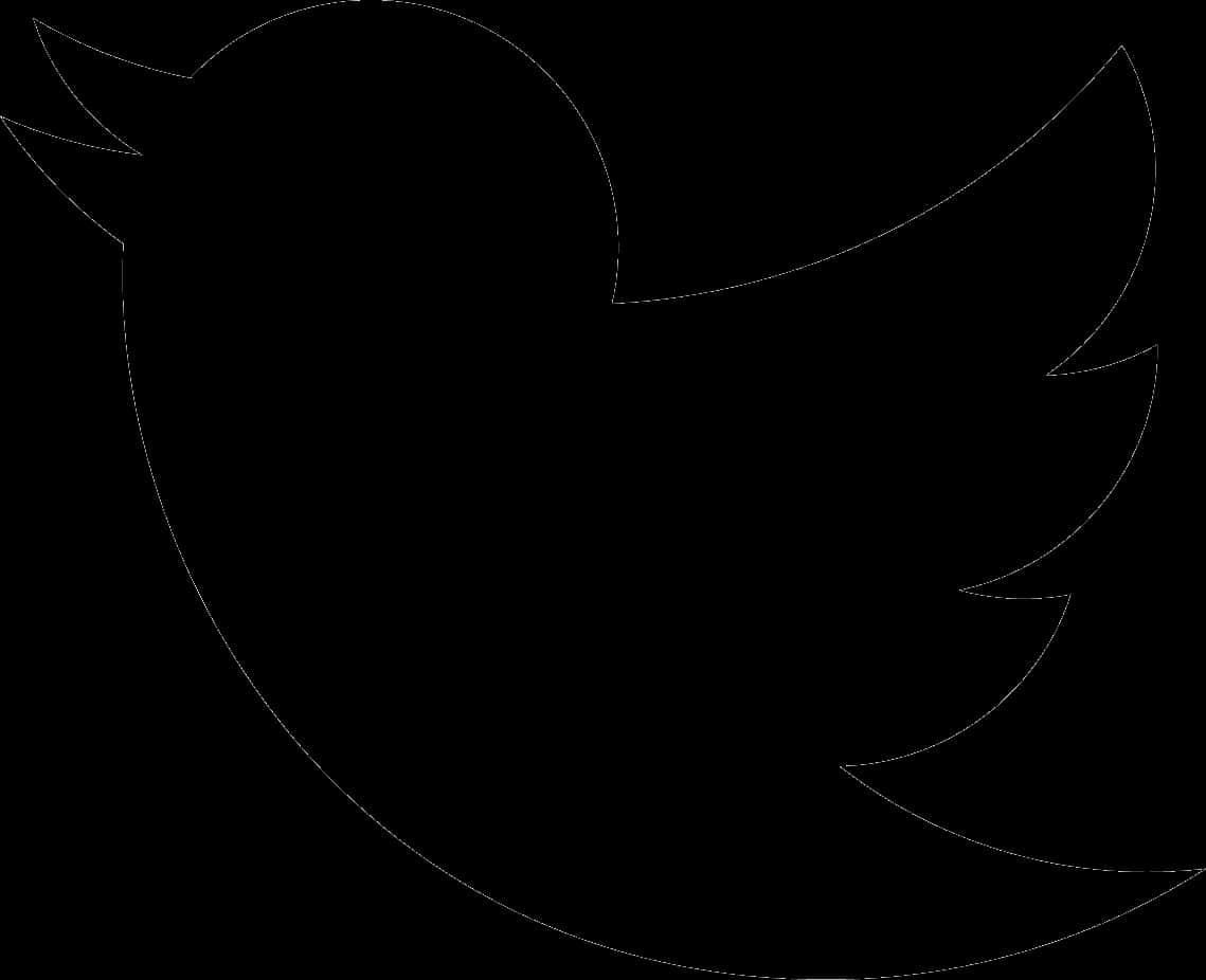 Silhouette Nyeusi ya Aikoni ya Twitter Picha ya Ukuta