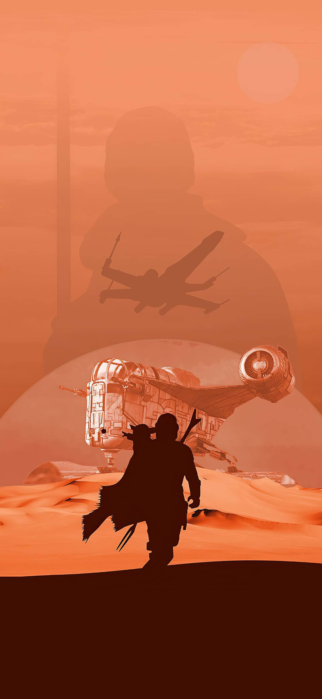 Silhouette Star Wars iPhone 6 Plus Picha ya Ukuta