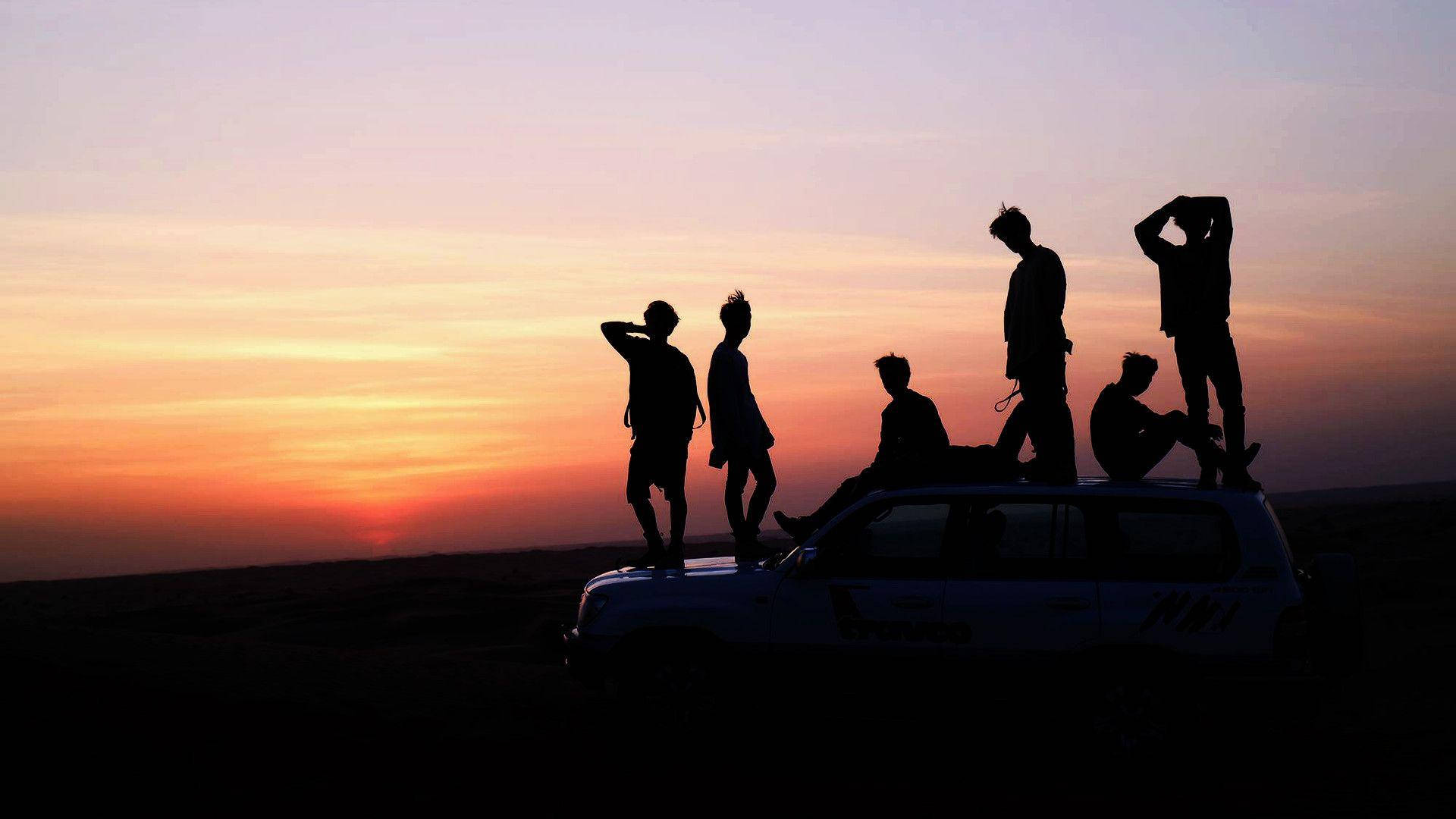 Silhouette ya BTS Laptop Baridi Picha ya Ukuta
