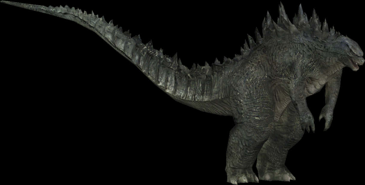 Silhouette ya Godzilla Dhidi ya Weusi Picha ya Ukuta