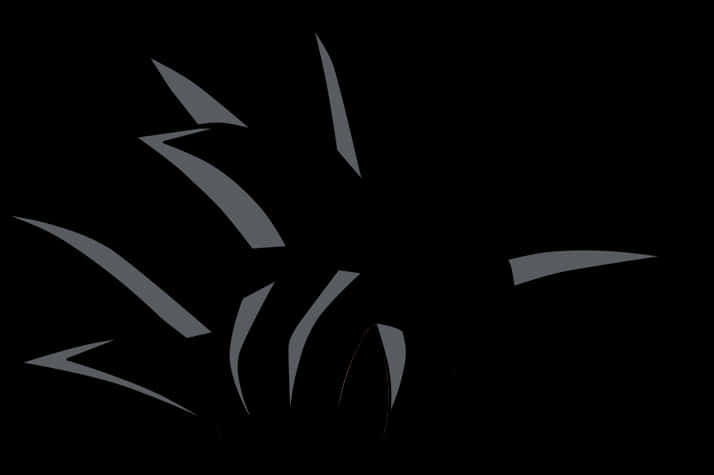 Silhouette ya Goku Black Asili ya Giza Picha ya Ukuta