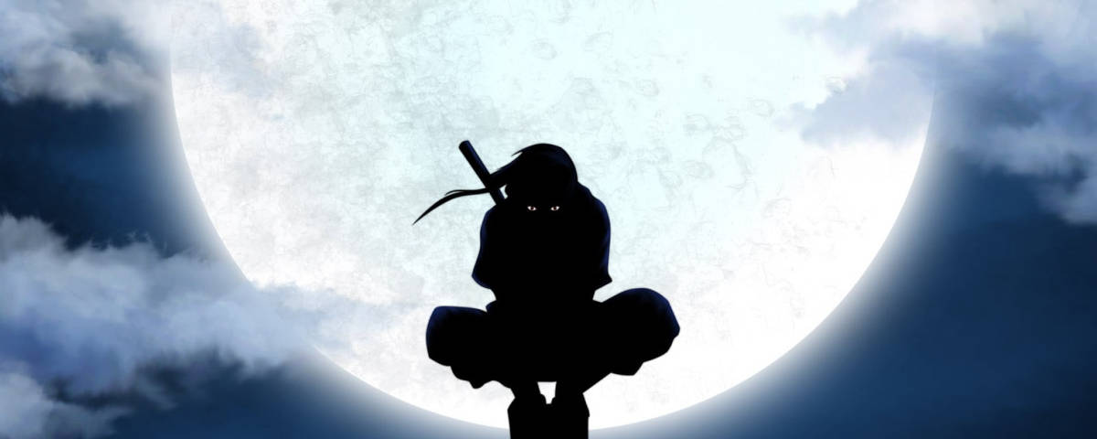 Silhouette ya Itachi Uchiha 1200x480 Picha ya Ukuta