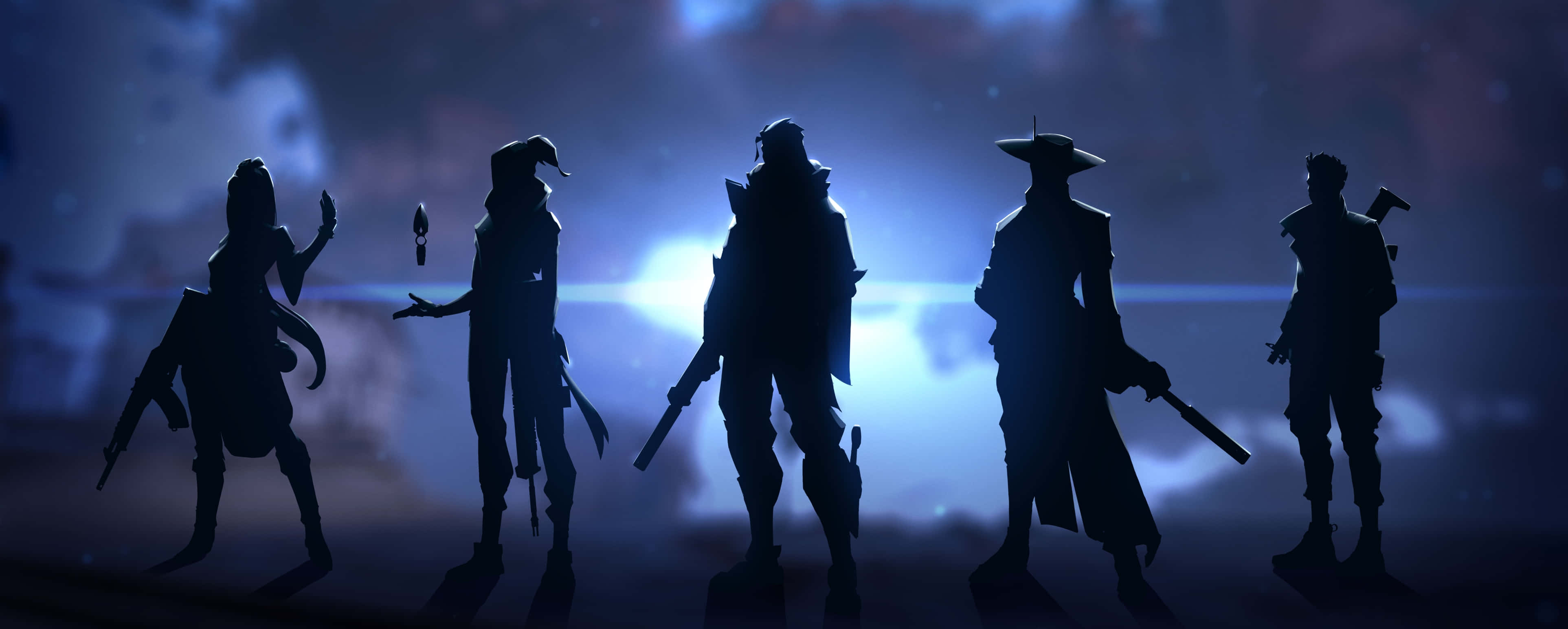 Silhouette ya Mawakala wa Valorant 4K HD Picha ya Ukuta