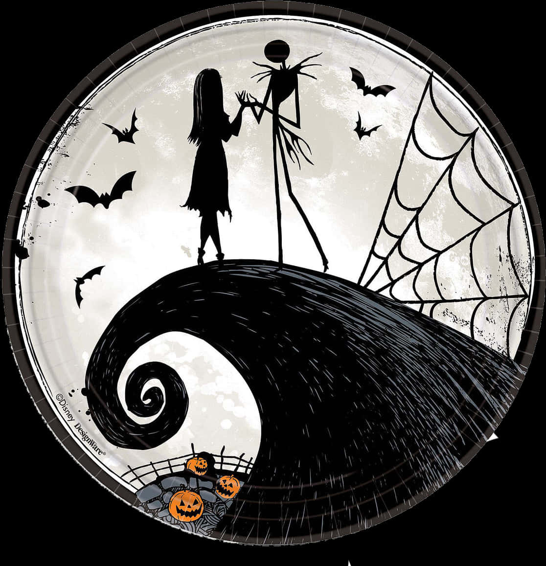 Silhouette ya Nightmare Before Christmas Picha ya Ukuta