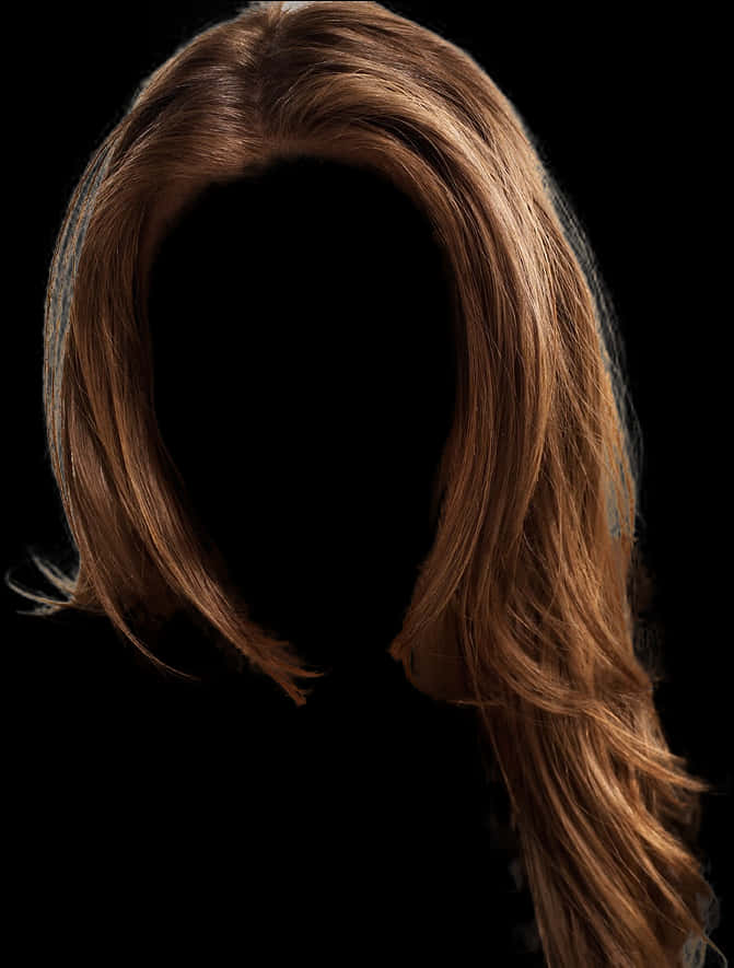 Silhouette ya Nywele za Auburn kwenye Mandharinyuma Nyeusi Picha ya Ukuta