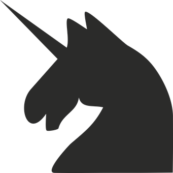 Silhouette ya Unicorni Picha ya Ukuta