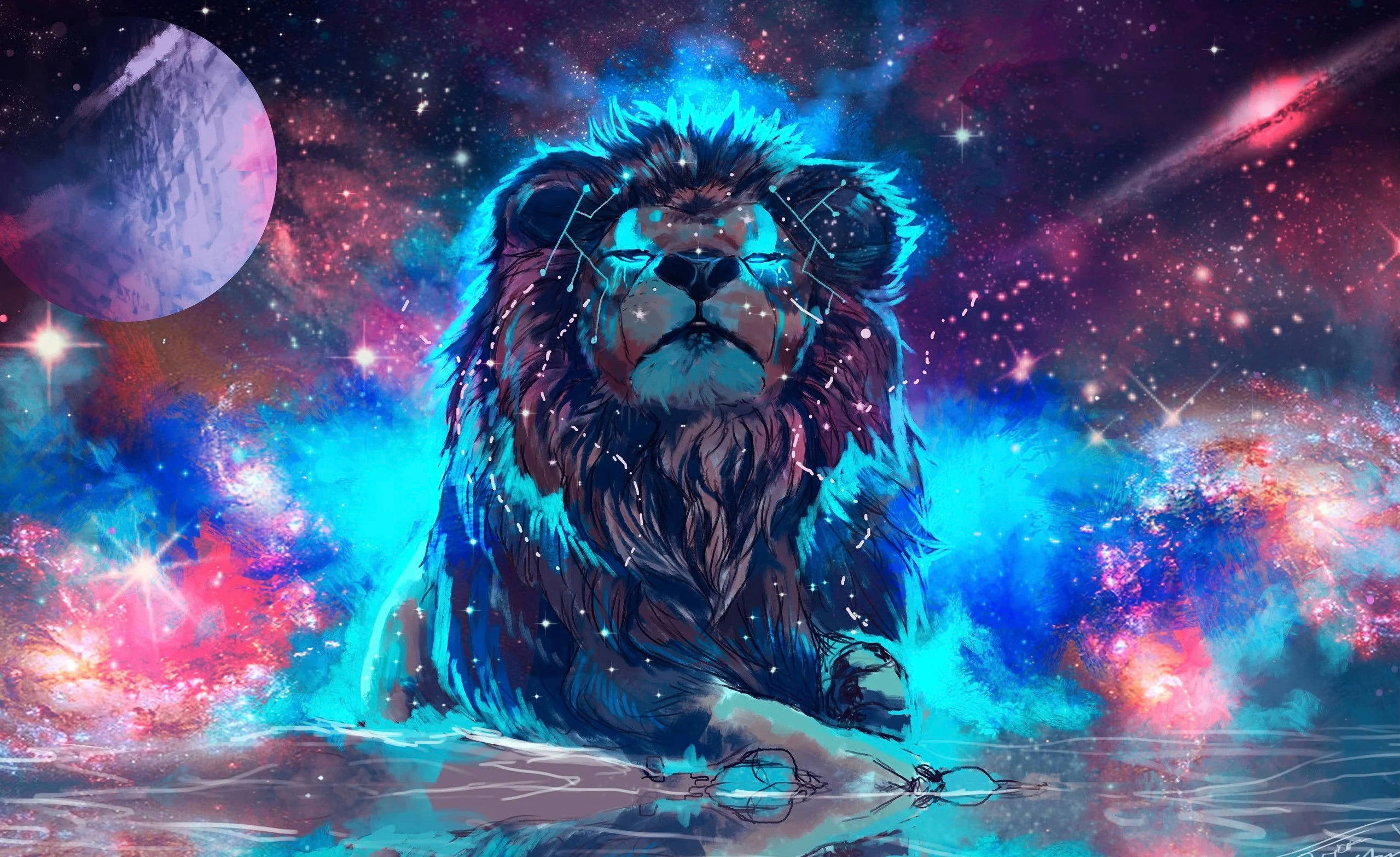 Simba wa Galaksi ya Samawati Picha ya Ukuta