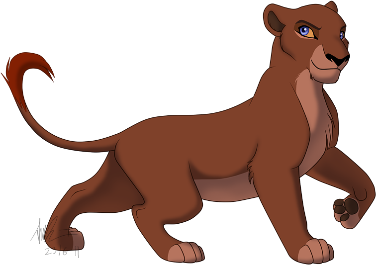 Simba wa Kike Anayetembea Animated Picha ya Ukuta