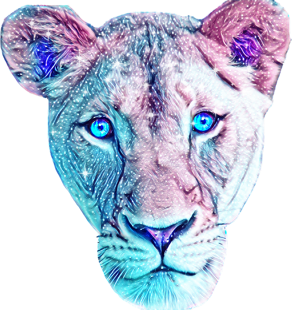 Simba wa Kike Mwenye Macho ya Bluu ya Ajabu Picha ya Ukuta