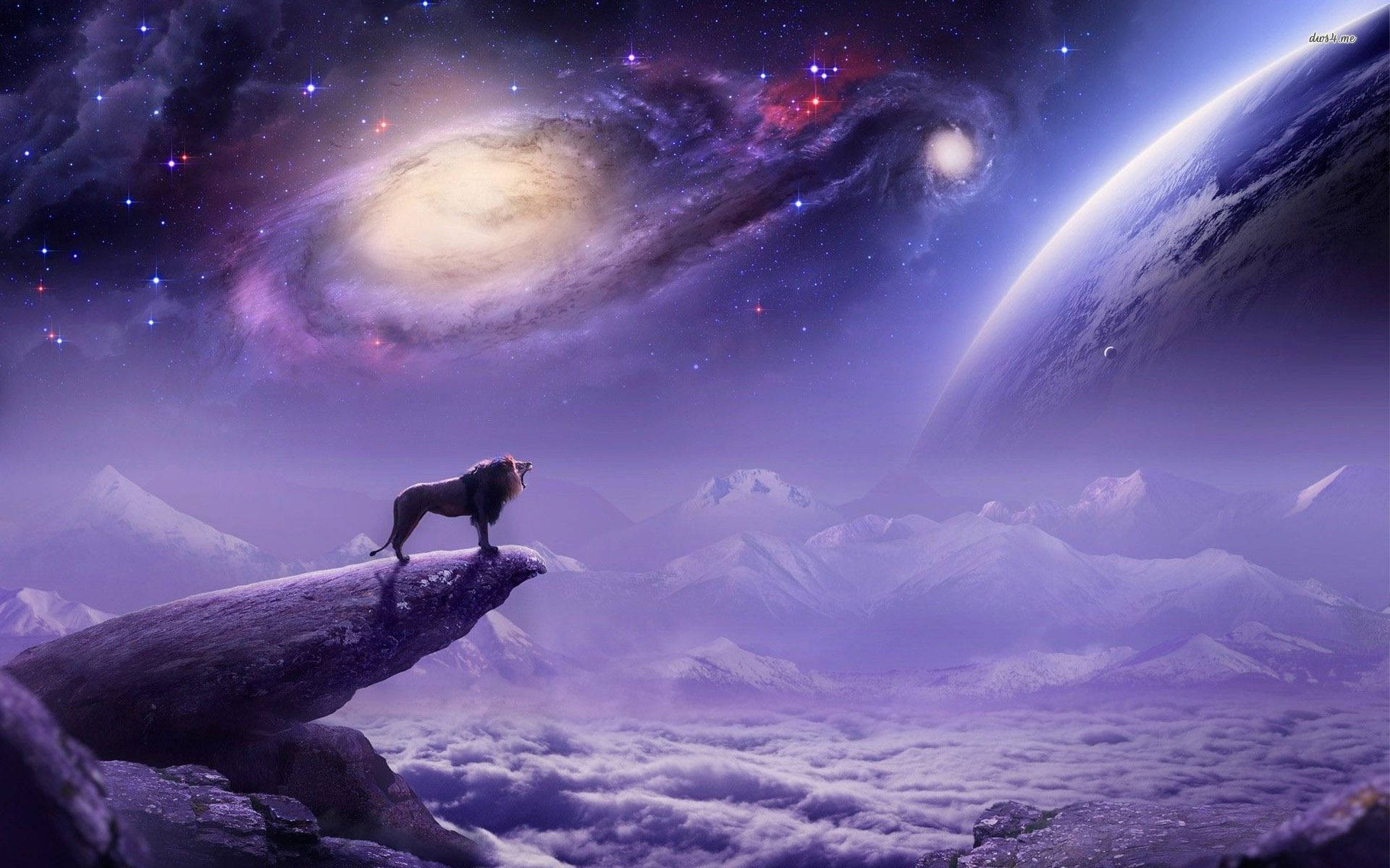 Simba wa Njia ya Milky Way Picha ya Ukuta